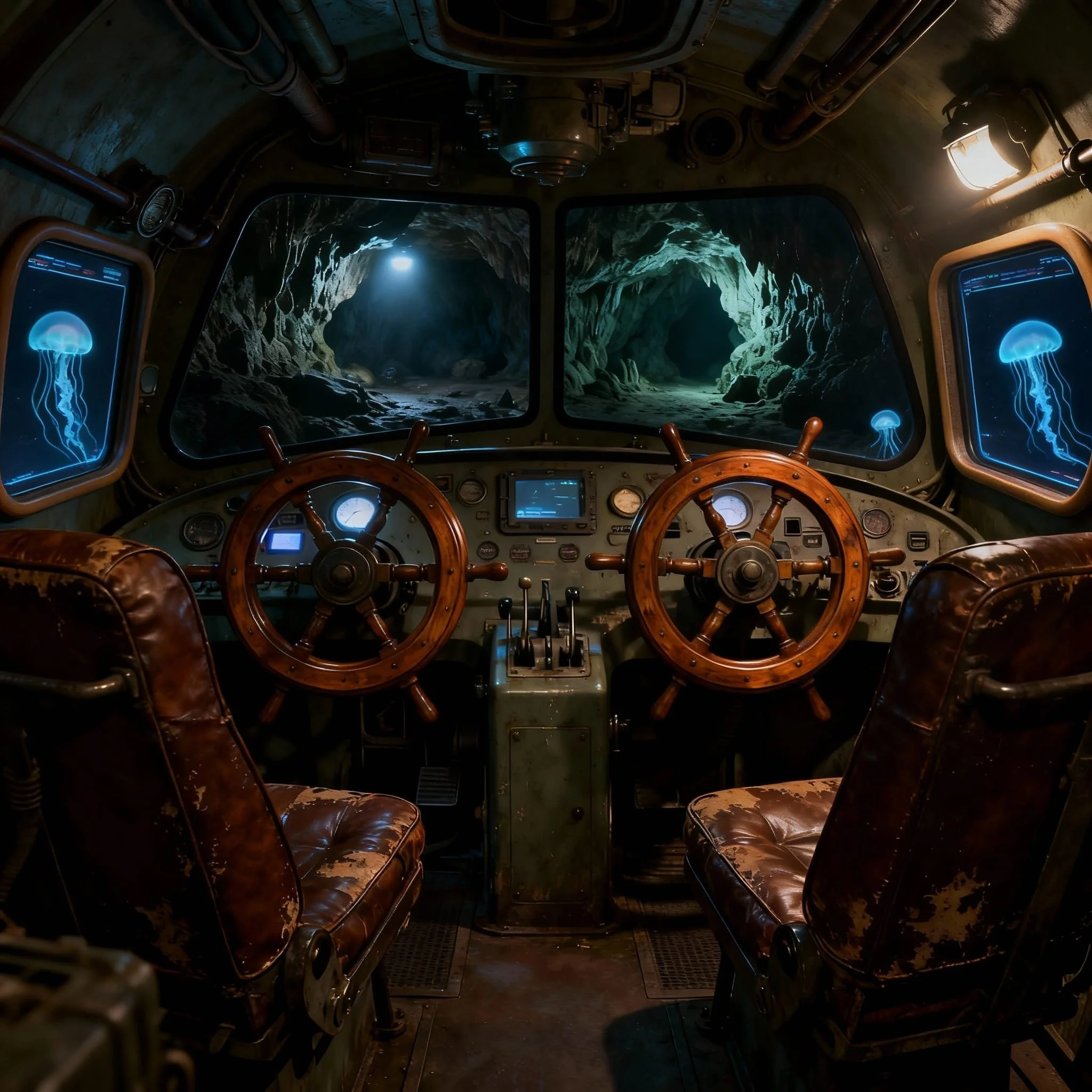 Then he arrived at the cockpit...."Look at those seats....this thing must have been here for ages."