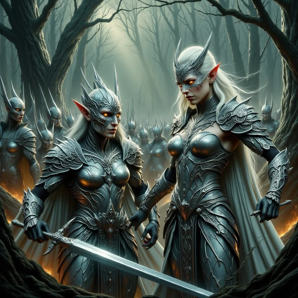 In the woods, in the army of the Vaelorins, the succession issue has been raised. It can take ages before a new tári is born and in these harsh times the army needs a leader.