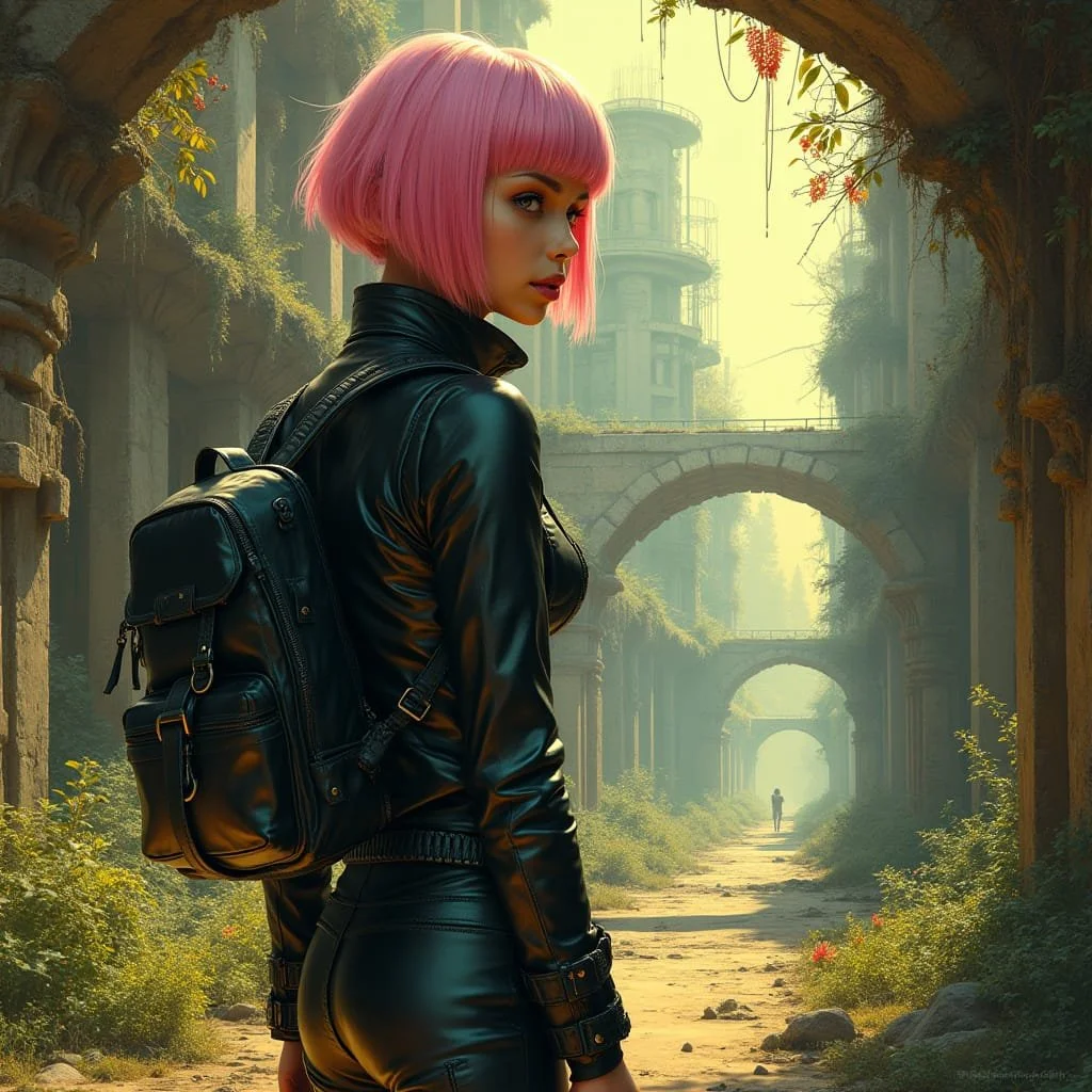 Since she is looking for more eggs, Malika decides to continue her way and enters the building. Behinds its walls lies a whole new world. Then there is a cry coming from the sky...she looks back..."Is this from a dragon?" And even while she is wonder