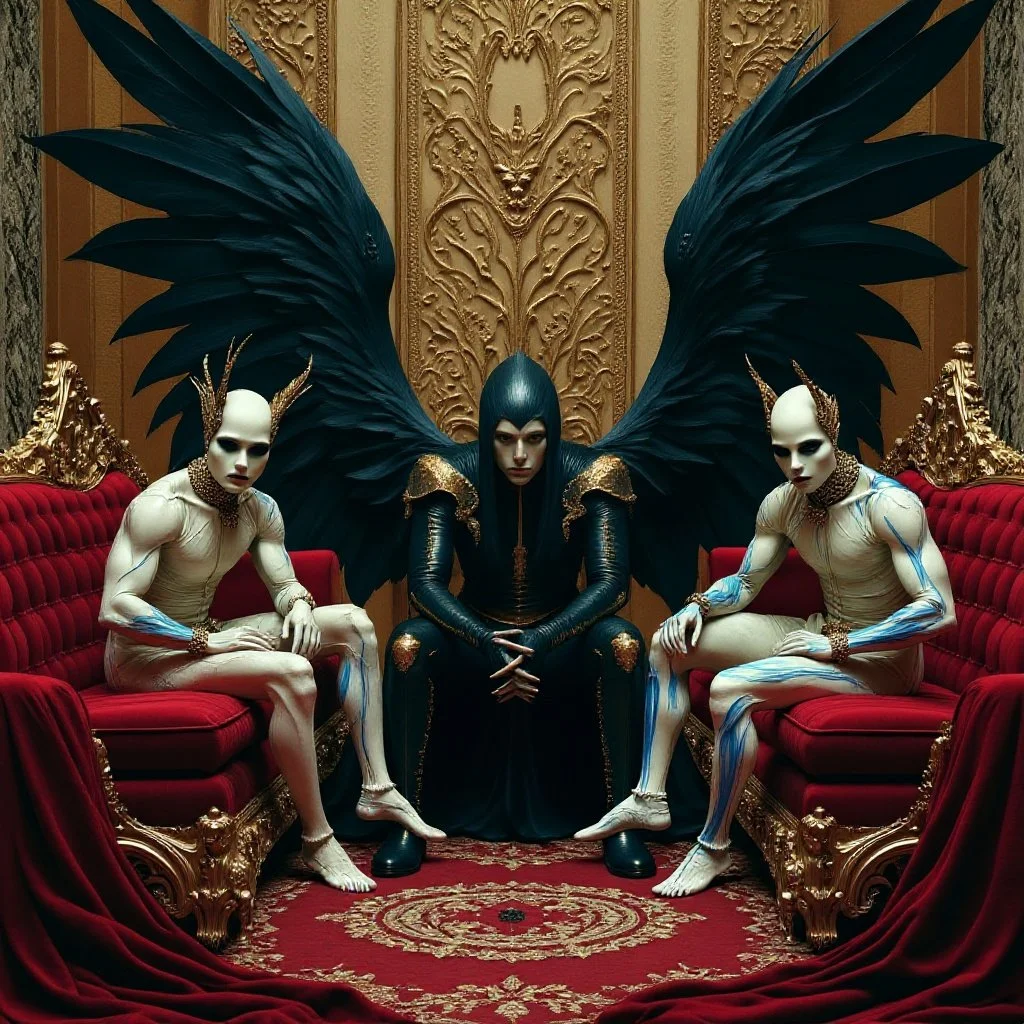 A trinity of self-declared Gods, once clones, wants to avenge the attack of the humans on Seraphina. Agrippa, who still bears a grudge against Ariel, and is often seen in Angel outfit just to humiliate Ariel, speaks."You will summon your army, and at