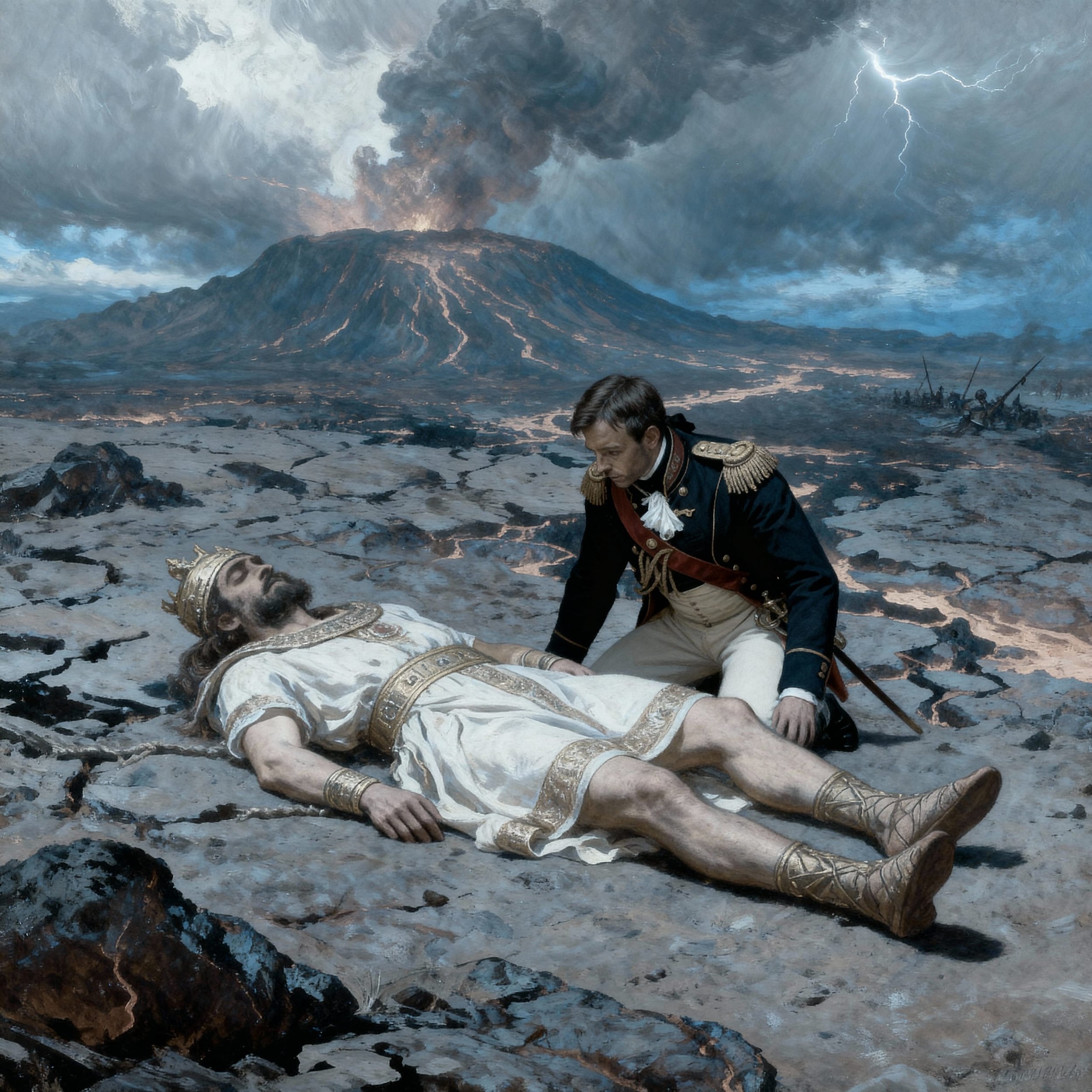 Neo had his body cut down and wept bitter tears for a king and general to suffer such a cruel fate.