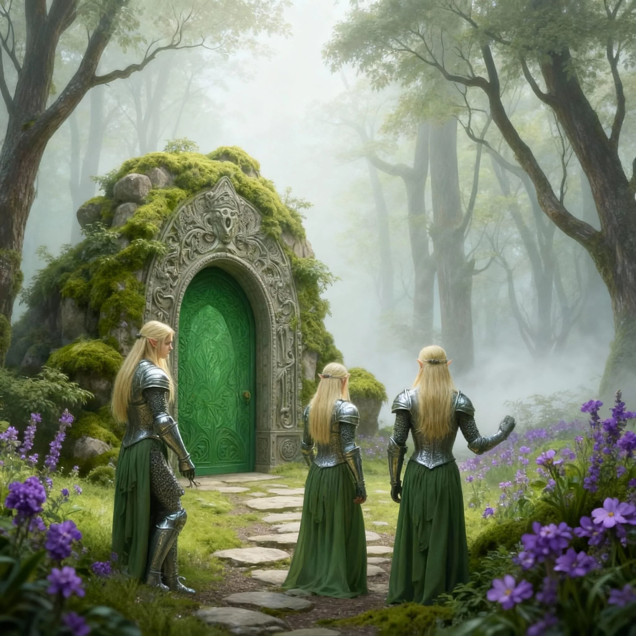 Some of the more timid Elves offered another suggestion: "Look at the symbol above the door...it's a head with a crown. Perhaps we need someone of royal blood to open the door."
(CLICK ON THE IMAGE FOR MORE BACKGROUND INFO IN THE BLOG)