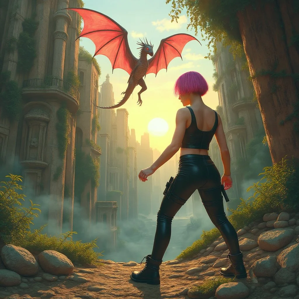 Lucifer opens his wings and takes a big jump in the air. Malika gets up: "Oh, come on...stop fooling around." "I haven't got all week, you know."