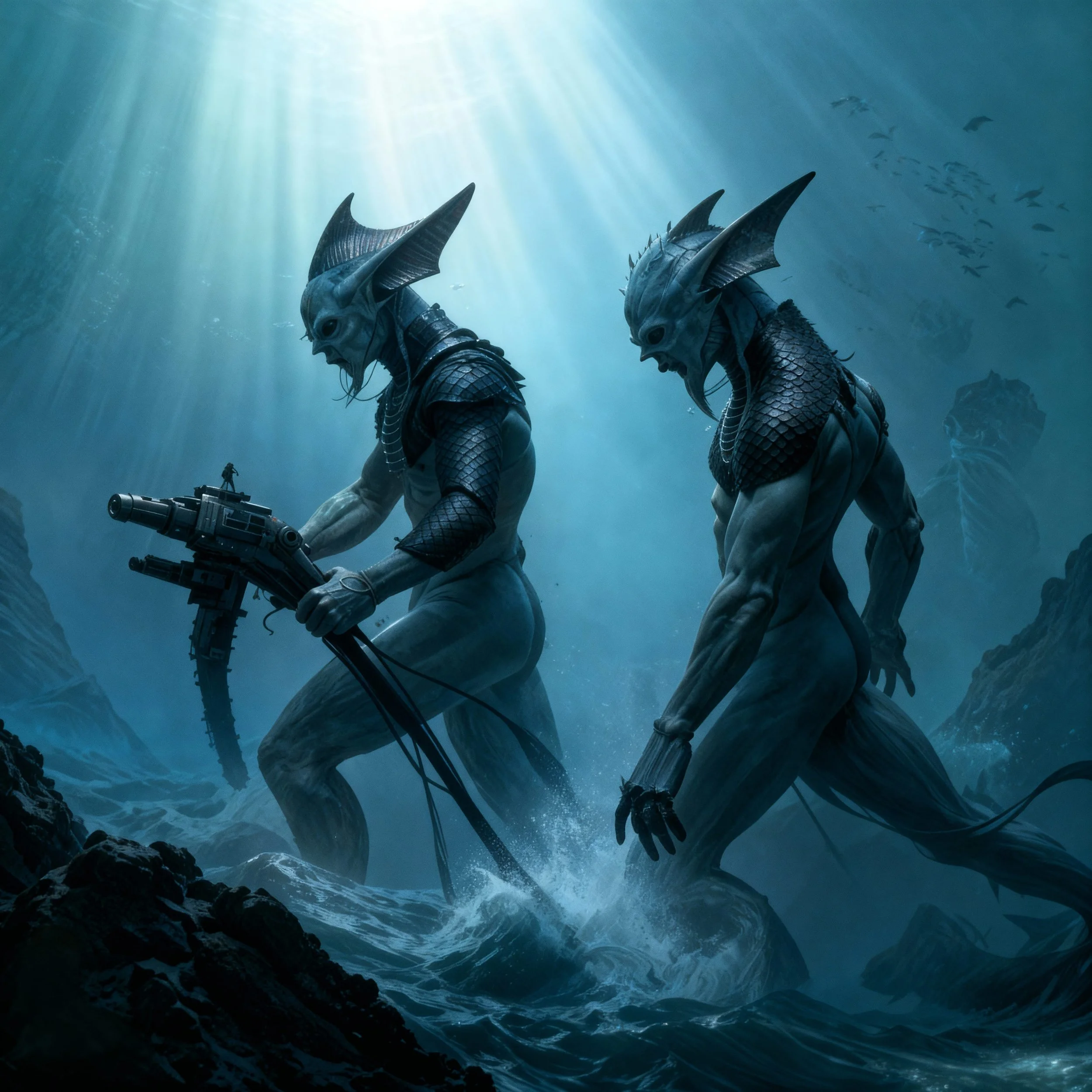 The message apparently got across quickly because that same evening, strange-looking creatures with carbon membranes over their ears to allow them to breathe began climbing the rocks on which the fort stood.