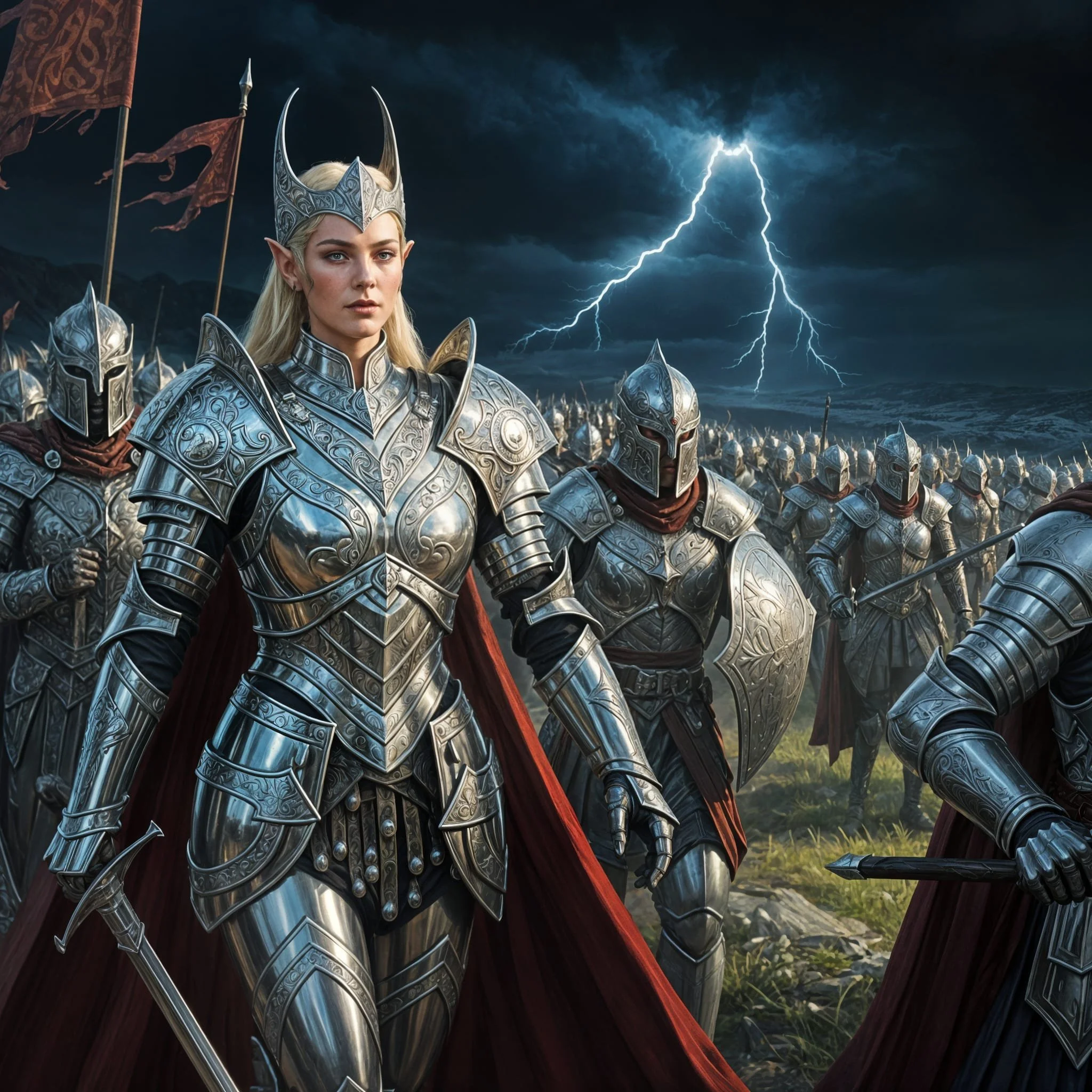 That same night, Isolde and her army were on their way to the cave in the cliffs.