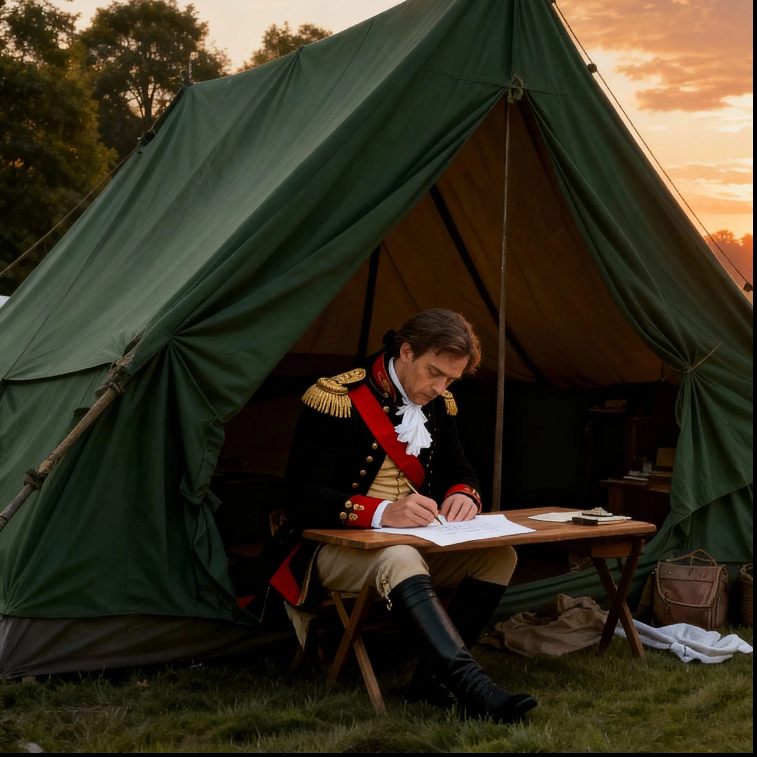 Three weeks later there was not much honor and glory to be celebrated though. Neo, being lovesick and missing Josy, did nothing but write letters to her, and lie on his bed in his tent, waiting for a reply.