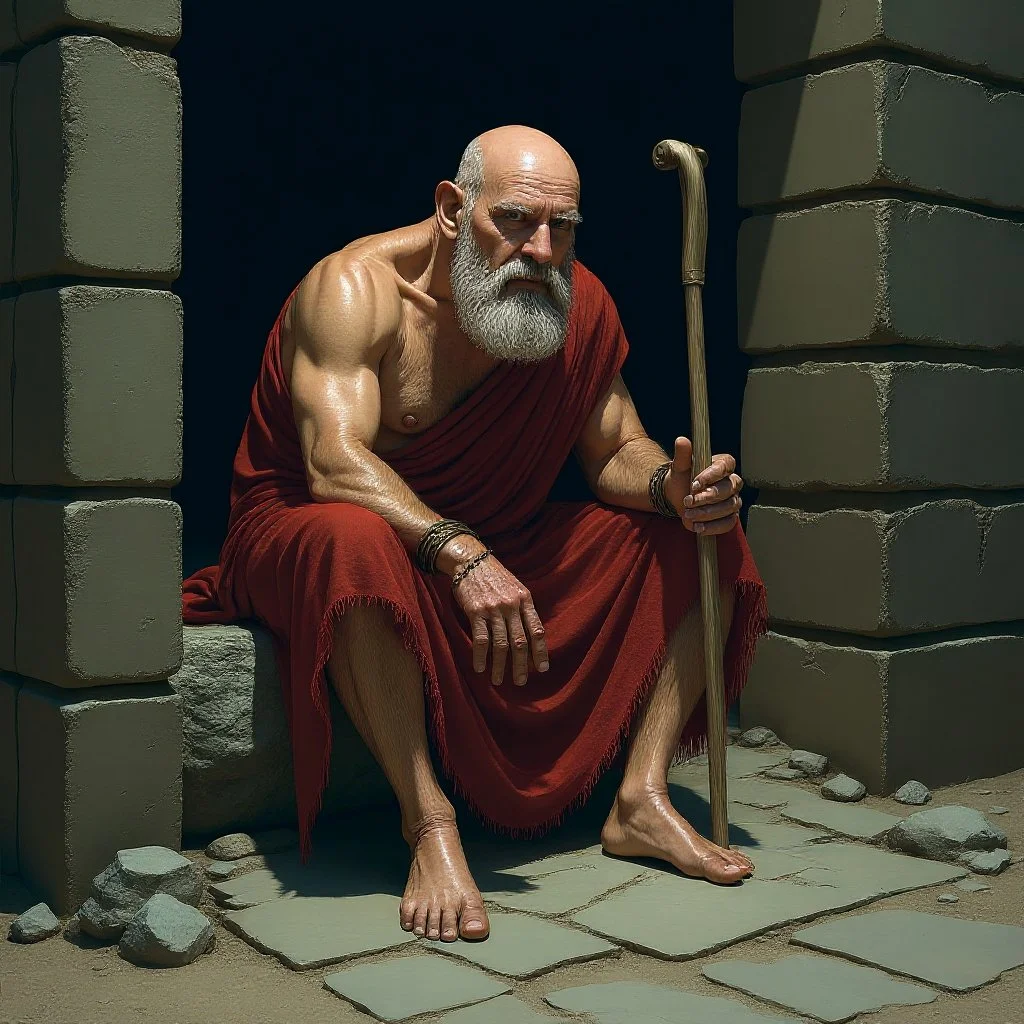 The old man has taken a seat: "I did. But those were other times. And I was another man back then. So many things have happened it the mean time." The man invites Malika to take a seat herself.