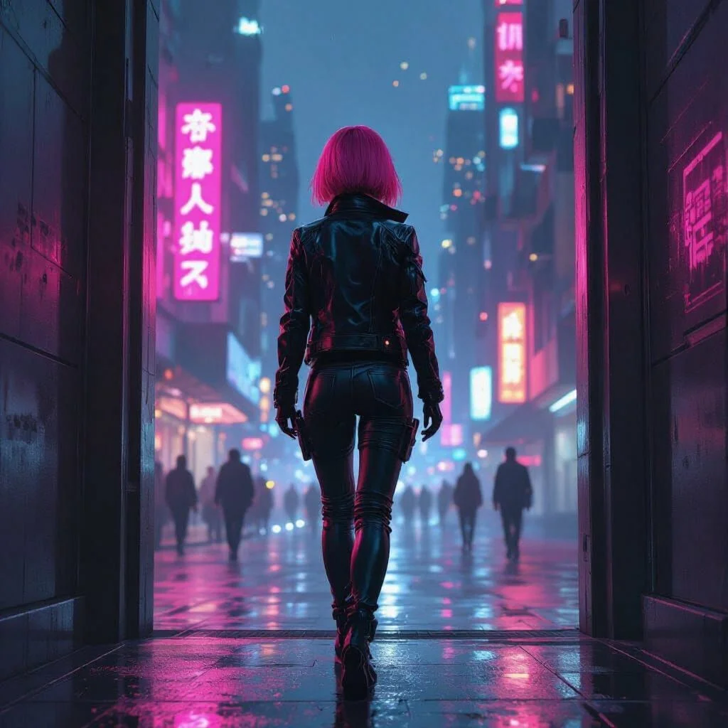 Later that evening when Malika has stowed away her weapons and changed clothes, she leaves her apartment. Nobody knows where she lives.