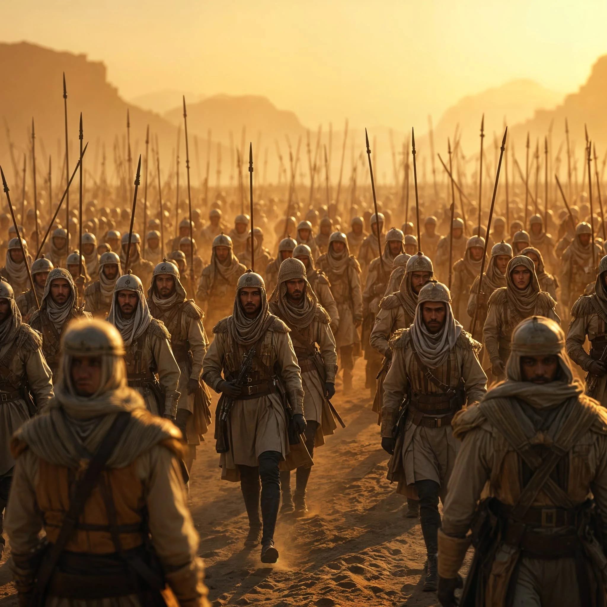 And so the largest army ever seen on this continent set out on a long journey through the desert into the unknown.