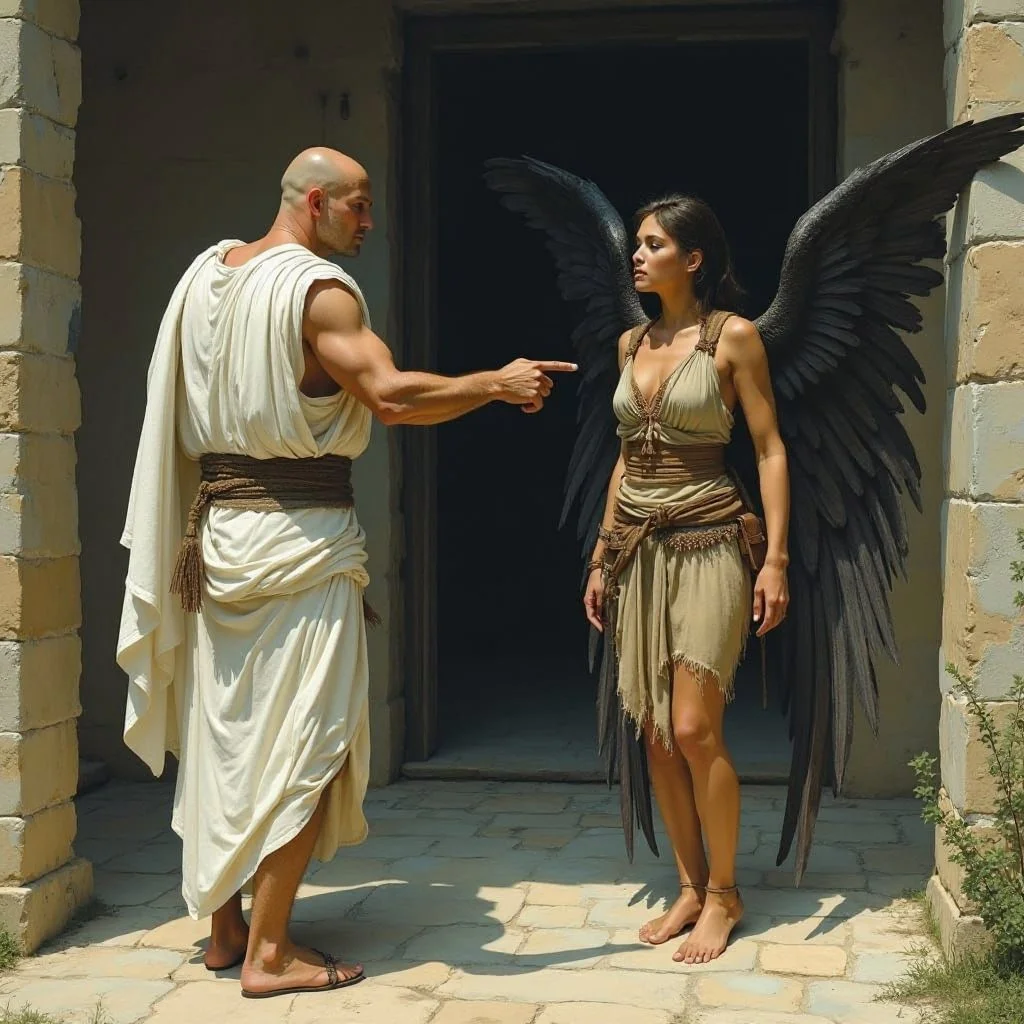 When Gaius and Ariel leave the dungeon he takes her outside in the open air across the courtyard. When they reach a massive door he tells her to wait and disappears.