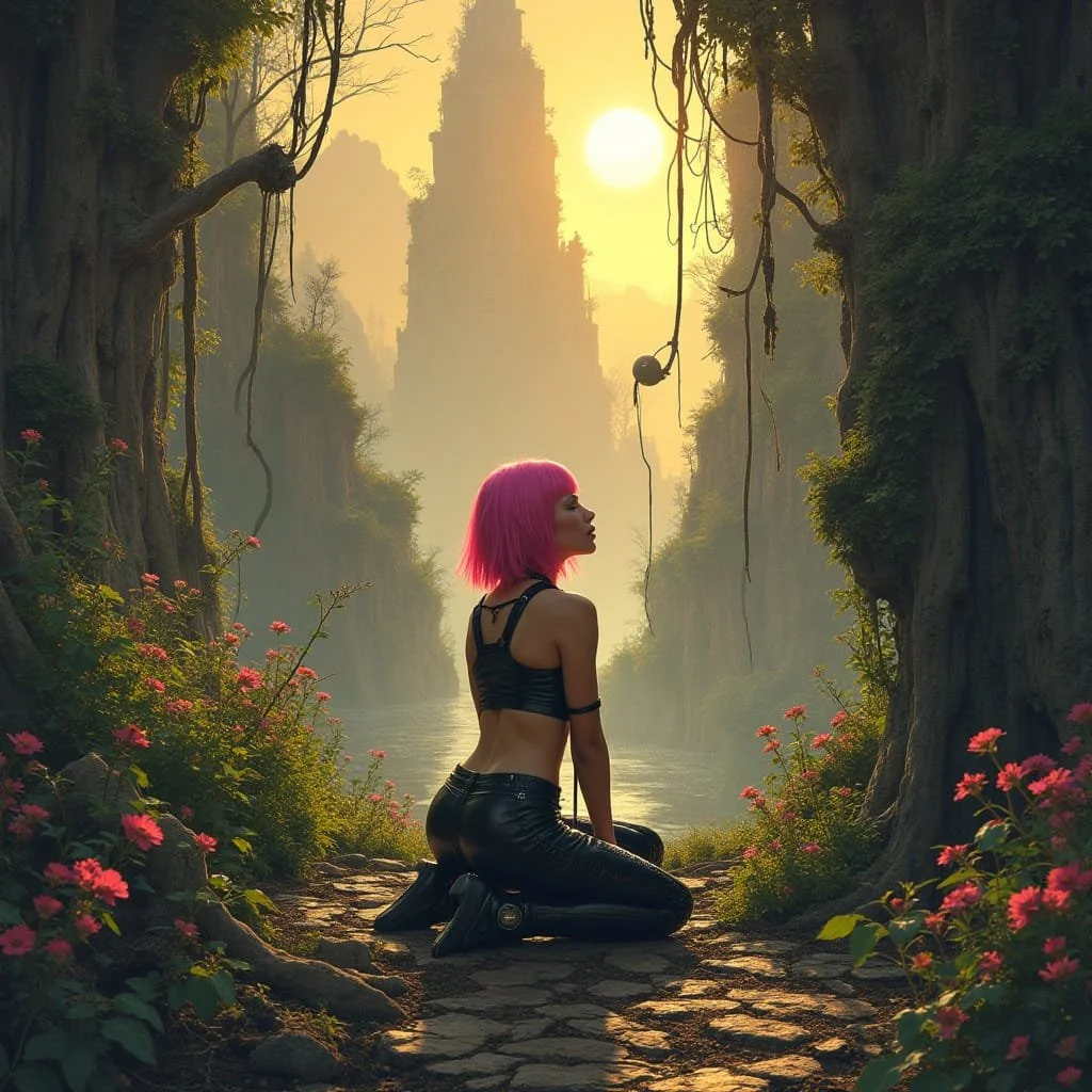 Malika stares to the sky, stunned by what she has just witnessed.