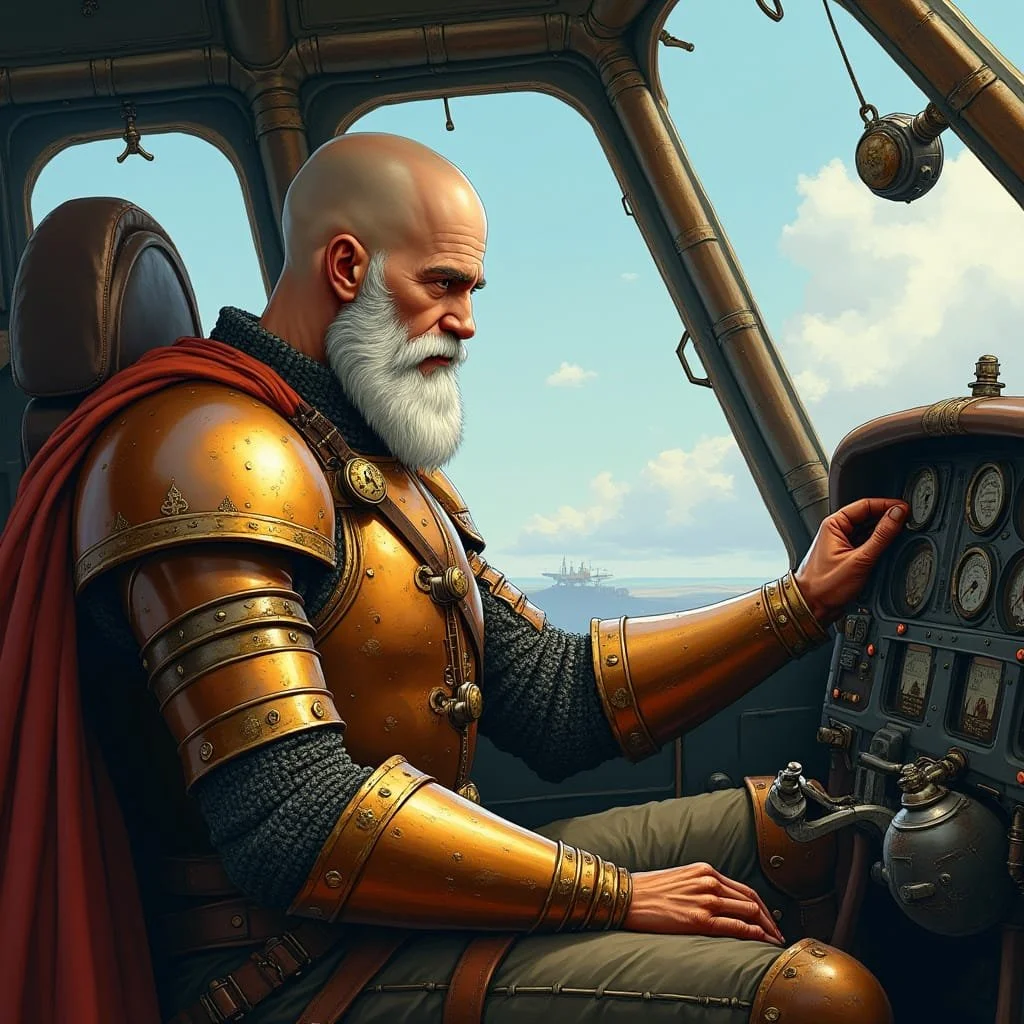 Agrippa seems to know his way with all the handles and meters and starts taxiing to the primitive runway.