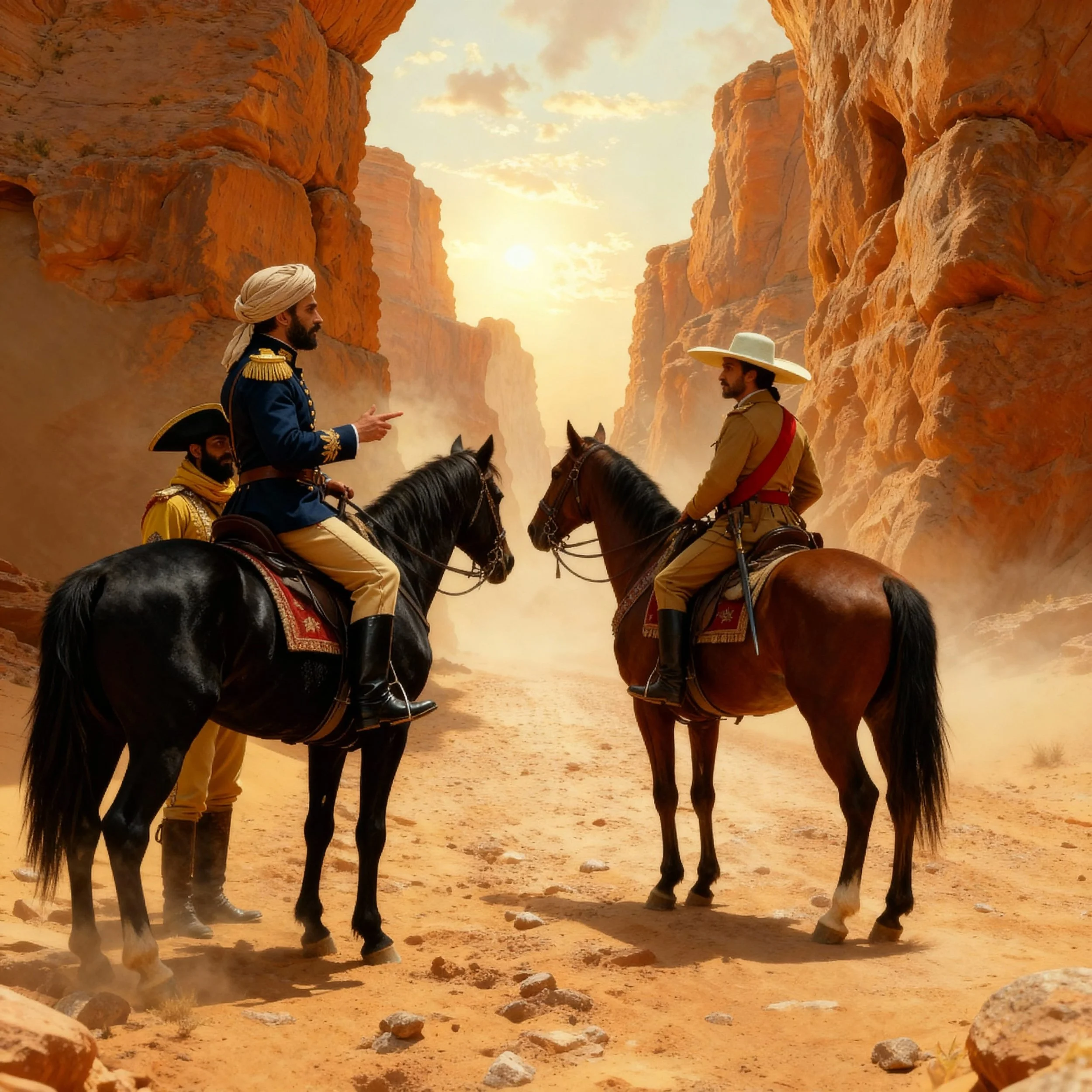 de Dieu and Lesire would take their troops to  both tops of the canyon preventing enemy troops from attacking Neo's army from above.