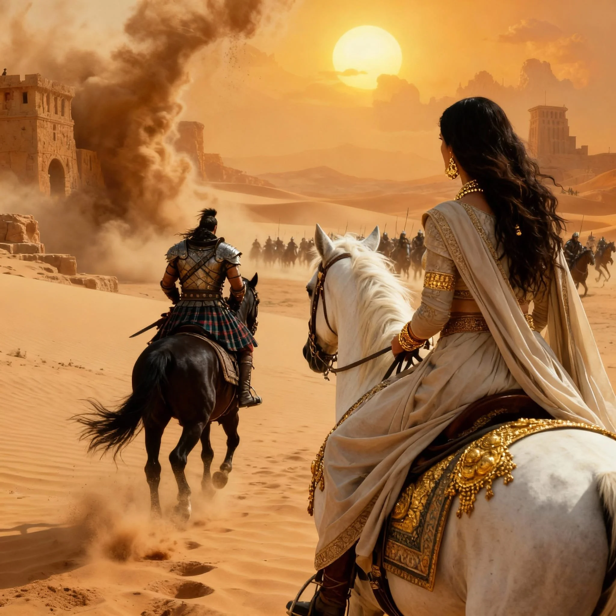 After he was convinced that all was done according to plan, The Kelt mounted his horse and rode to his men waiting to leave. While he was still in hearing distance Rokhshan shouted: "ibn Arabi is going to send you ten of his best men! Use them wisely