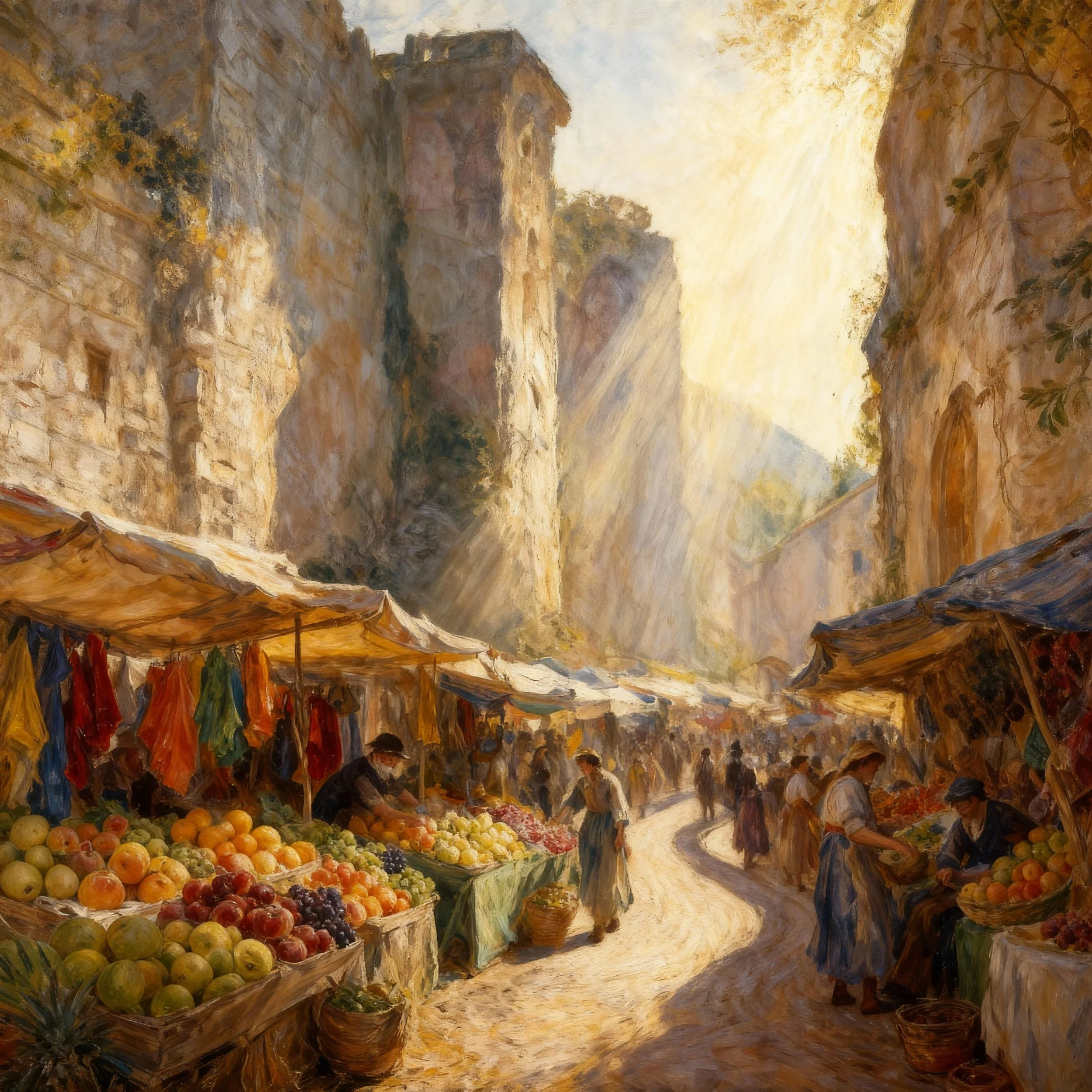 The situation was completely different in Neopolis. With the mountain folks following their lovers back to Neopolis, life became less strict in the garrison city. More markets on the streets, with new exotic fruits and food and more colorful clothing