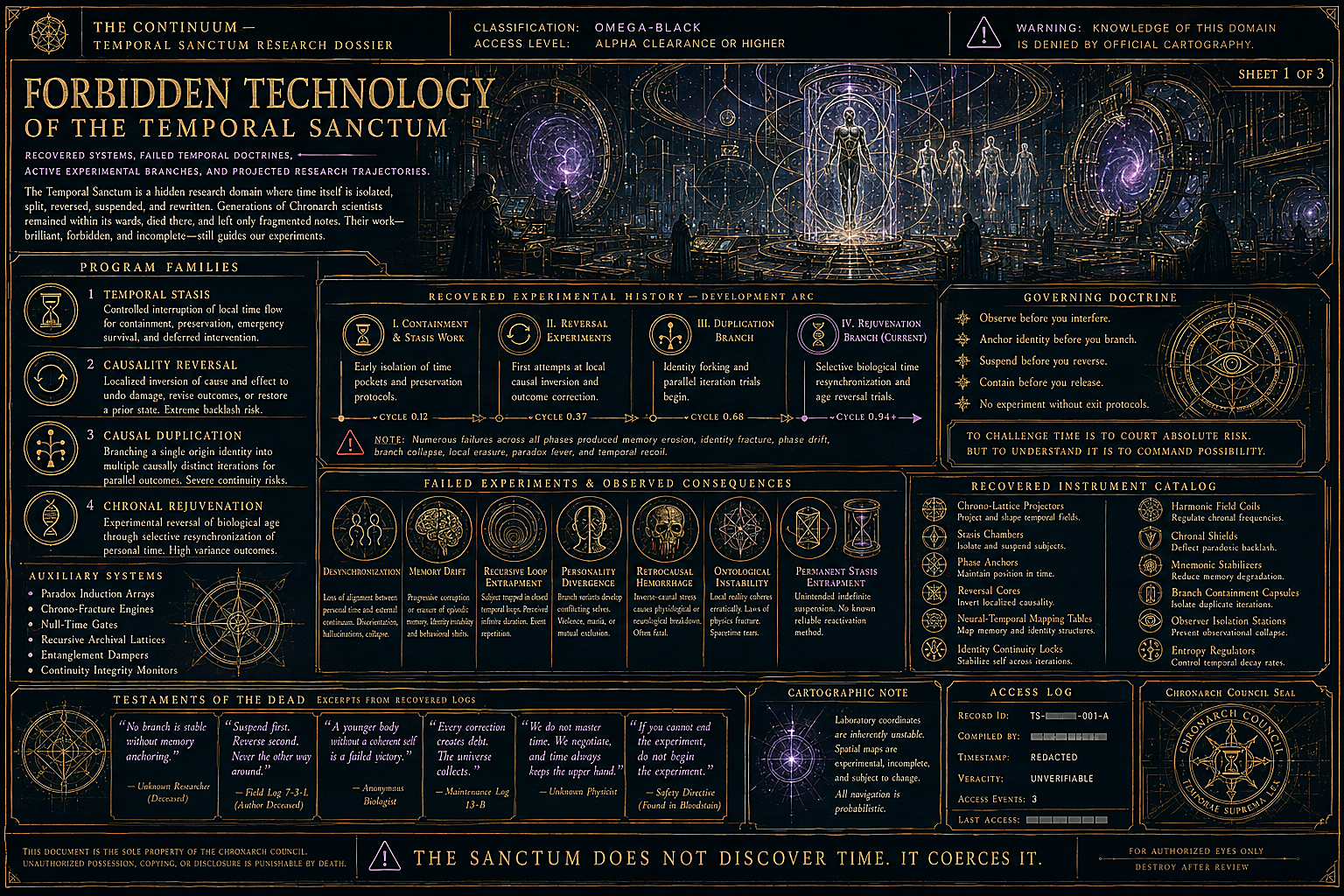 FORBIDDEN TECHNOLOGY OF THE TEMPORAL SANCTUM