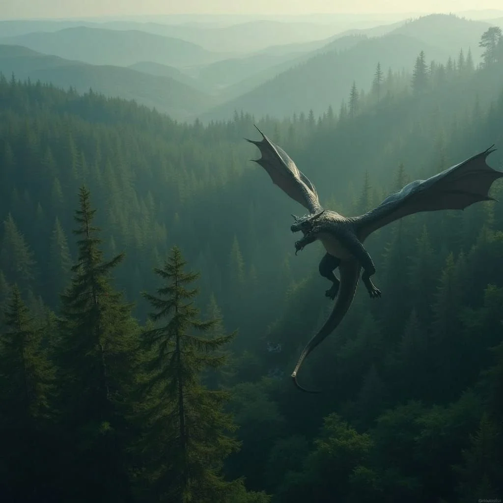 It was inhabited by two sentient species: the dragons and the People from the Woods.