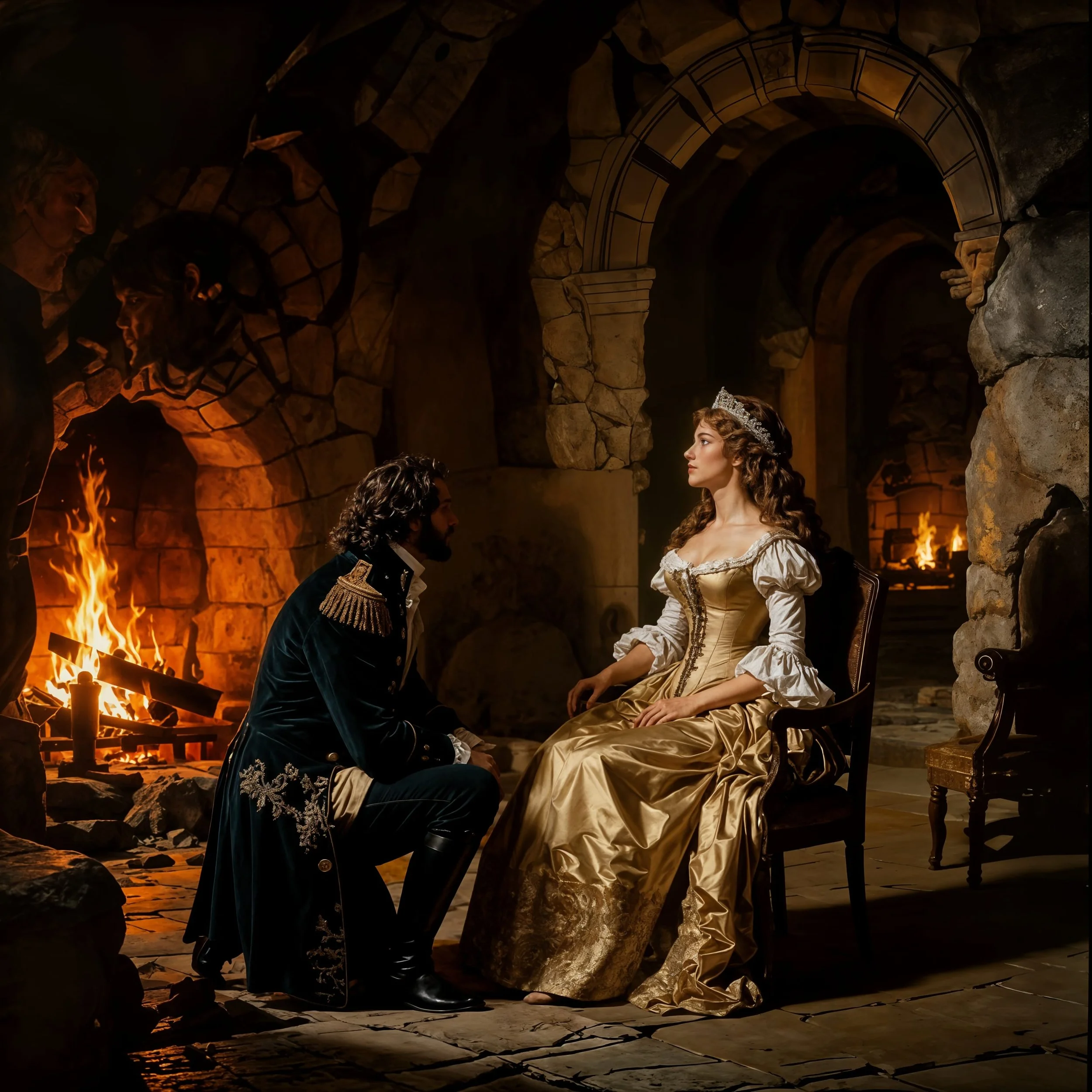 "Our lives are in danger. Our lives, and that of the child you are bearing. We cannot win. We have not enough soldiers. And from what I hear MacDonald and Murat, as he calls himself now, are on their way with some assassins...
