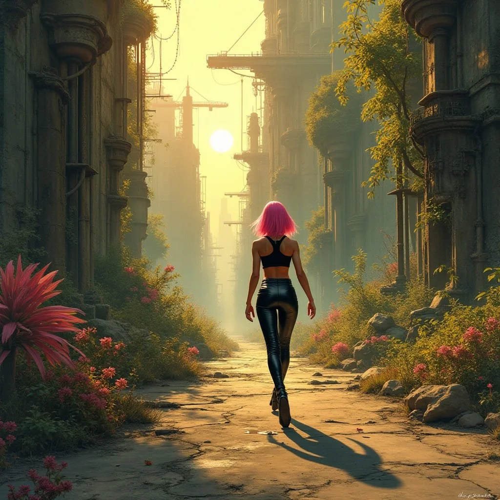 Rid of her backpack and jacket Malika starts running, hoping to catch up with the person she saw in the distance.