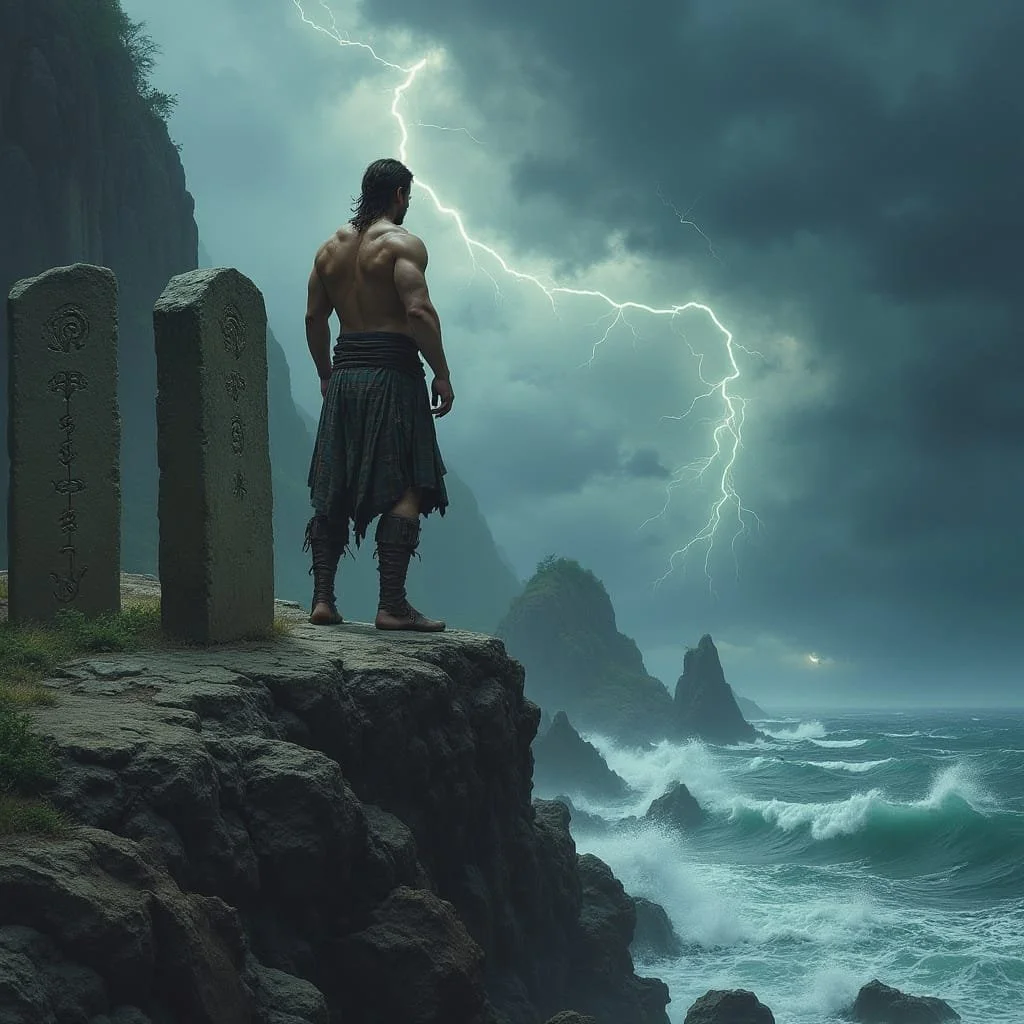 "Pyramus joined the army and wandered around for years with his regiment. When he came back his parents had died."