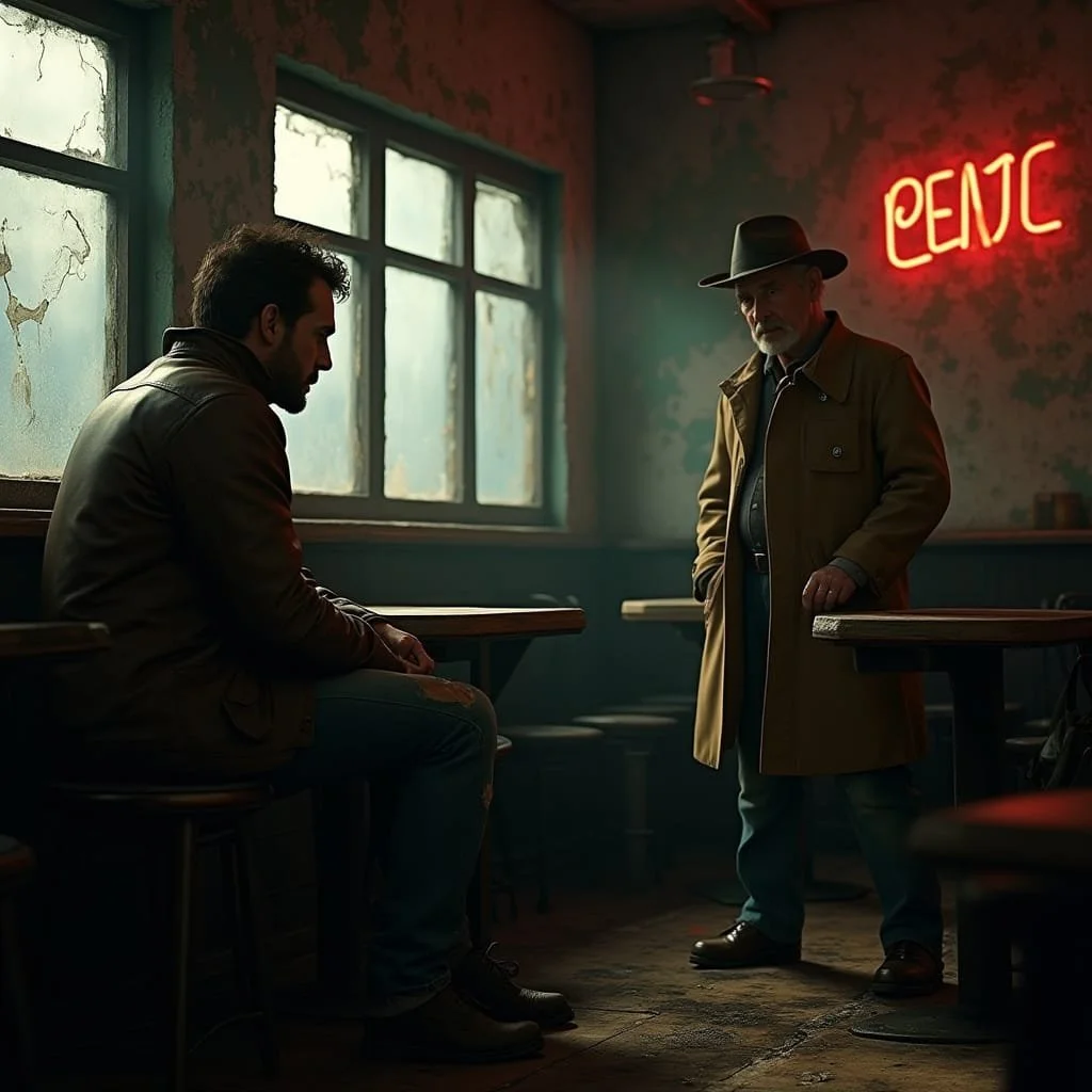 Max notices that someone in the pub has been staring at him for some time. He decides to make eye contact and the stranger stands up....and asks if he can buy Max a drink.