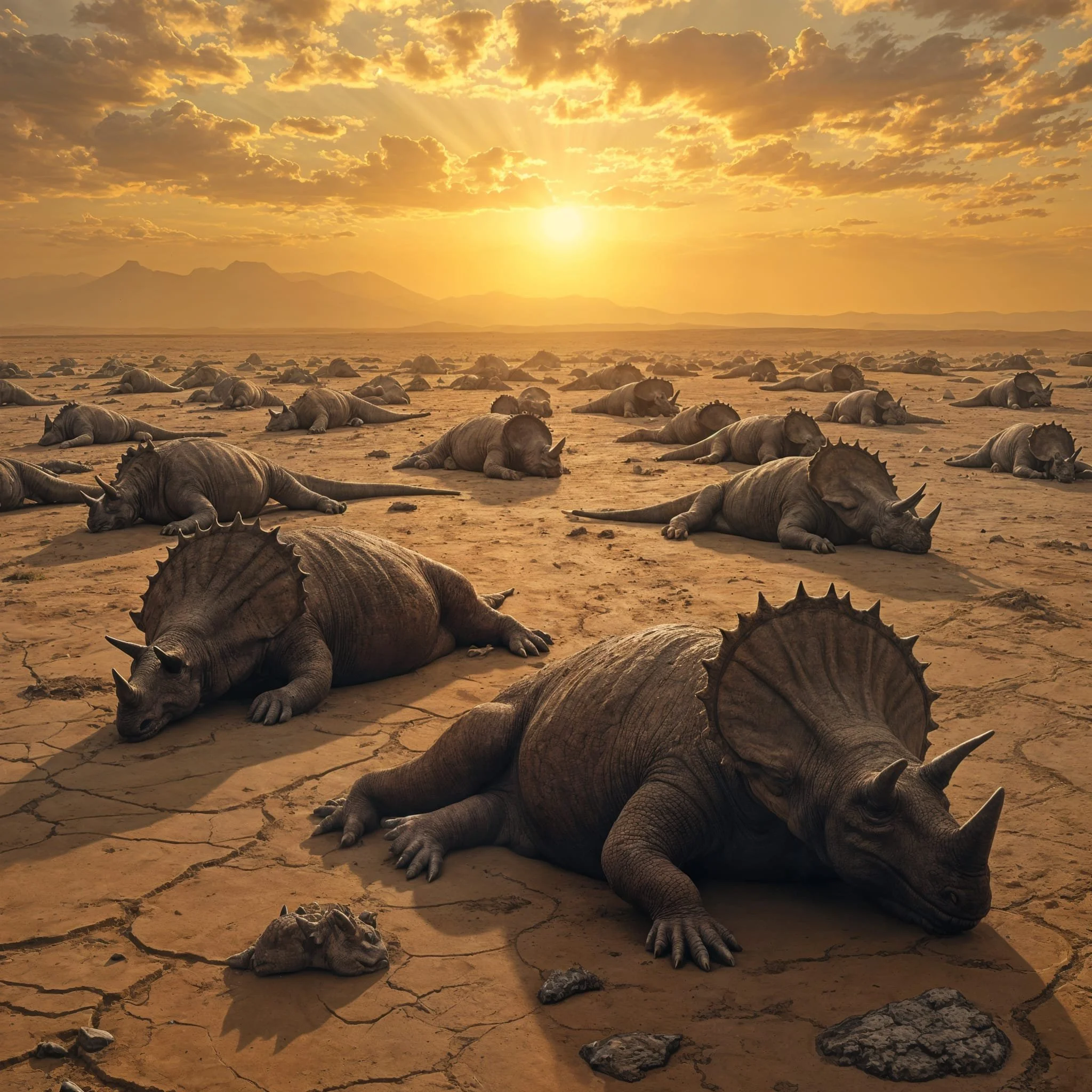And soon they all died, spread out over the cracked desert soil.