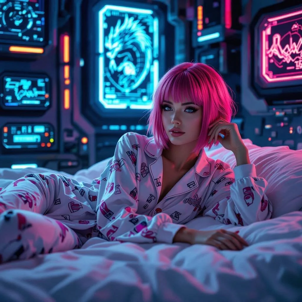 She seeks distraction looking and listening at all media channels on the web.