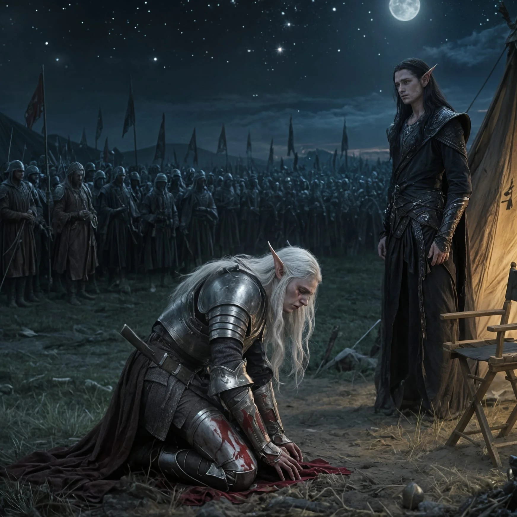 When the nameless soldier arrived at Eryndor, he fell to his knees and reported what had happened.