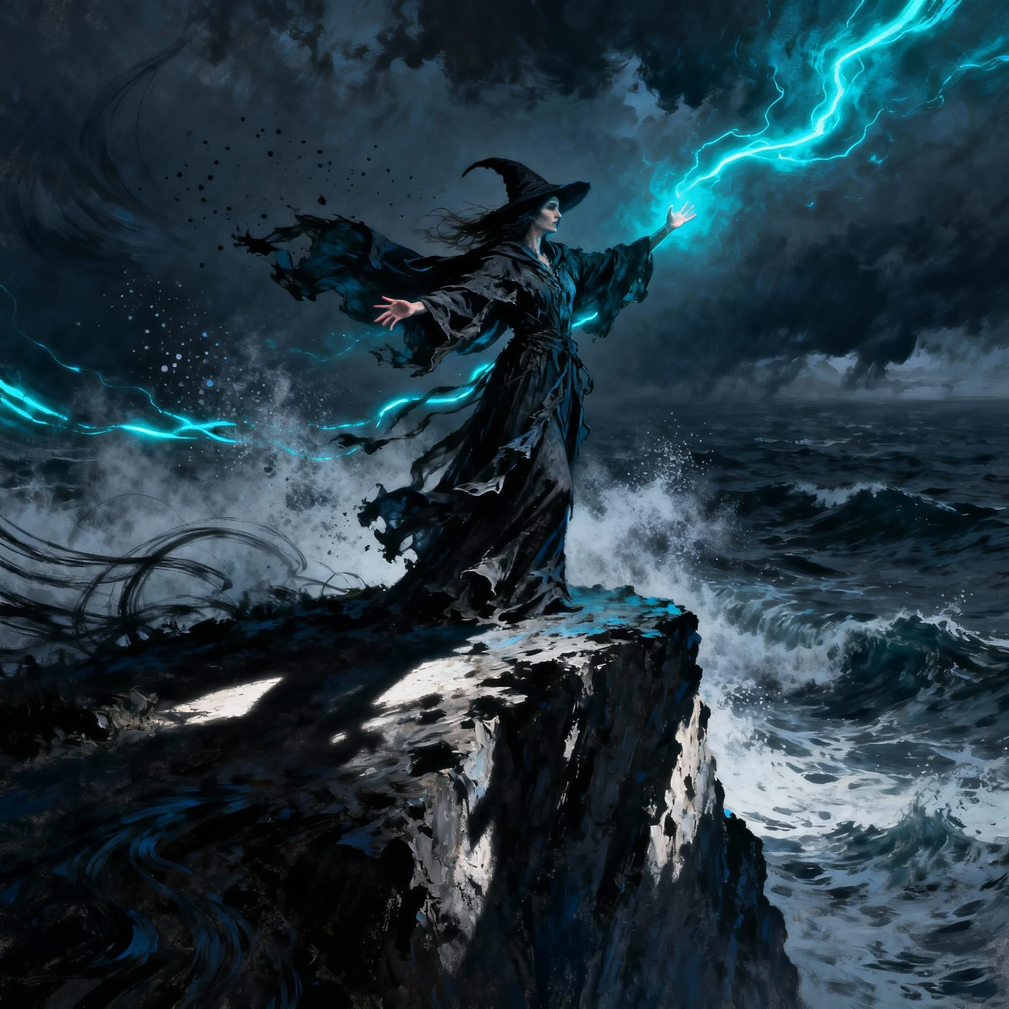 "One night however, Thisbe's stepmother went to the rocky coast of Pyramus' land and cast a spell."