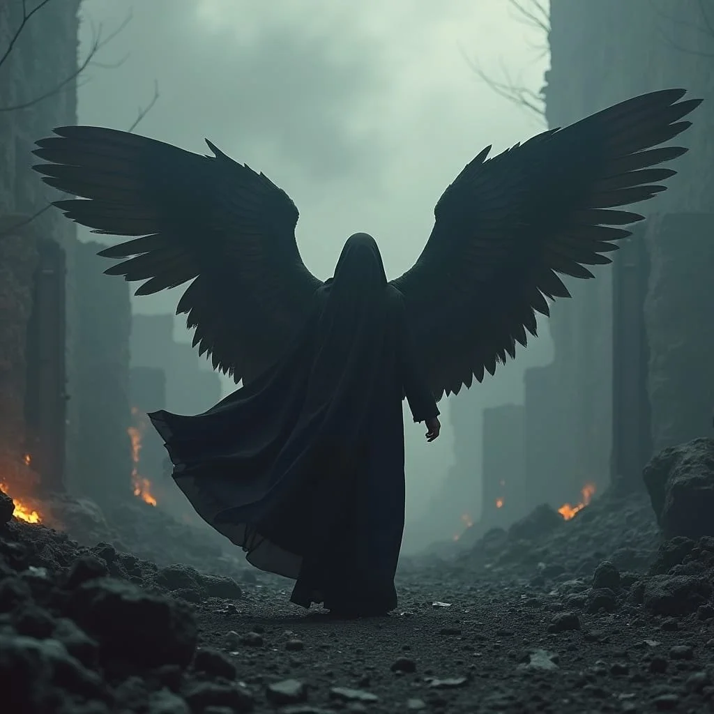 When all Angels are present at the ruins of the old citadel, Ariel arrives. The place is dead silent.
