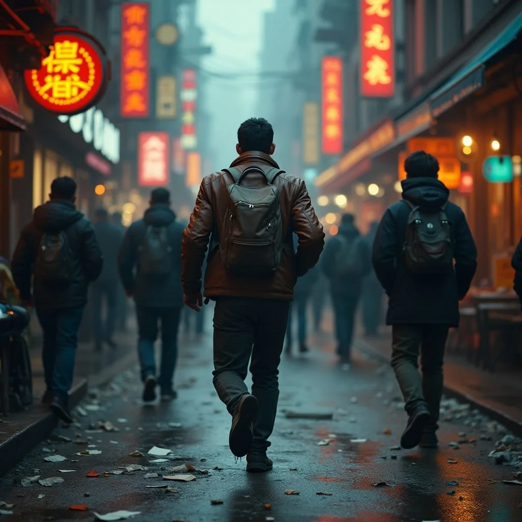While Max is out on the street in search for his old contacts, the thing he is most worrying about with regard to the plan is his backpack. He feels very uneasy and is searching his brain for possible alternatives.