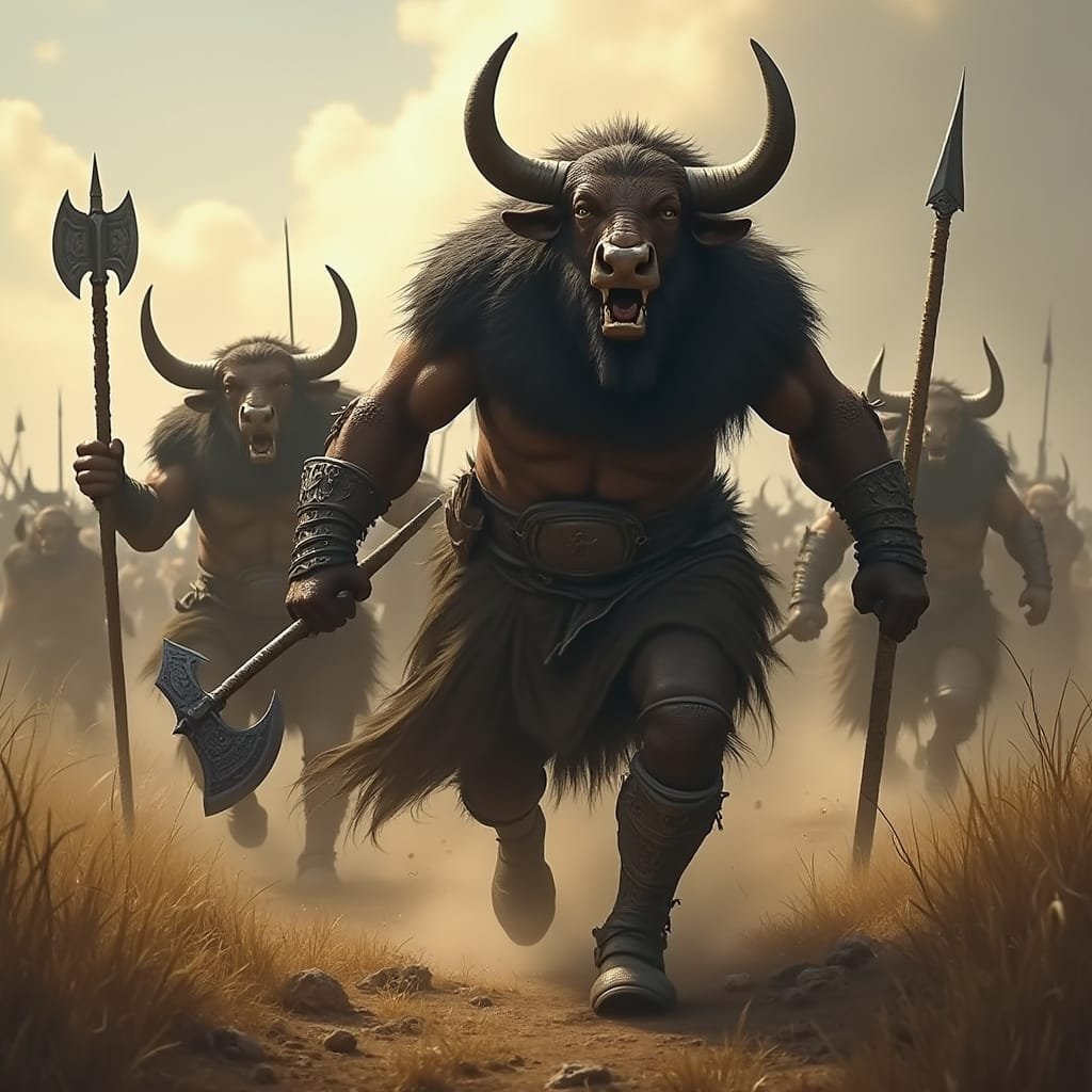 And their deafening roar was the icing on the cake...this was a stampede coming towards the knights.