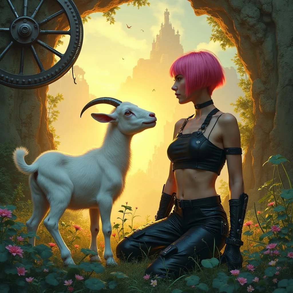 Now that Malika realizes that Lucifer will not be easily tricked she releases the young goat.