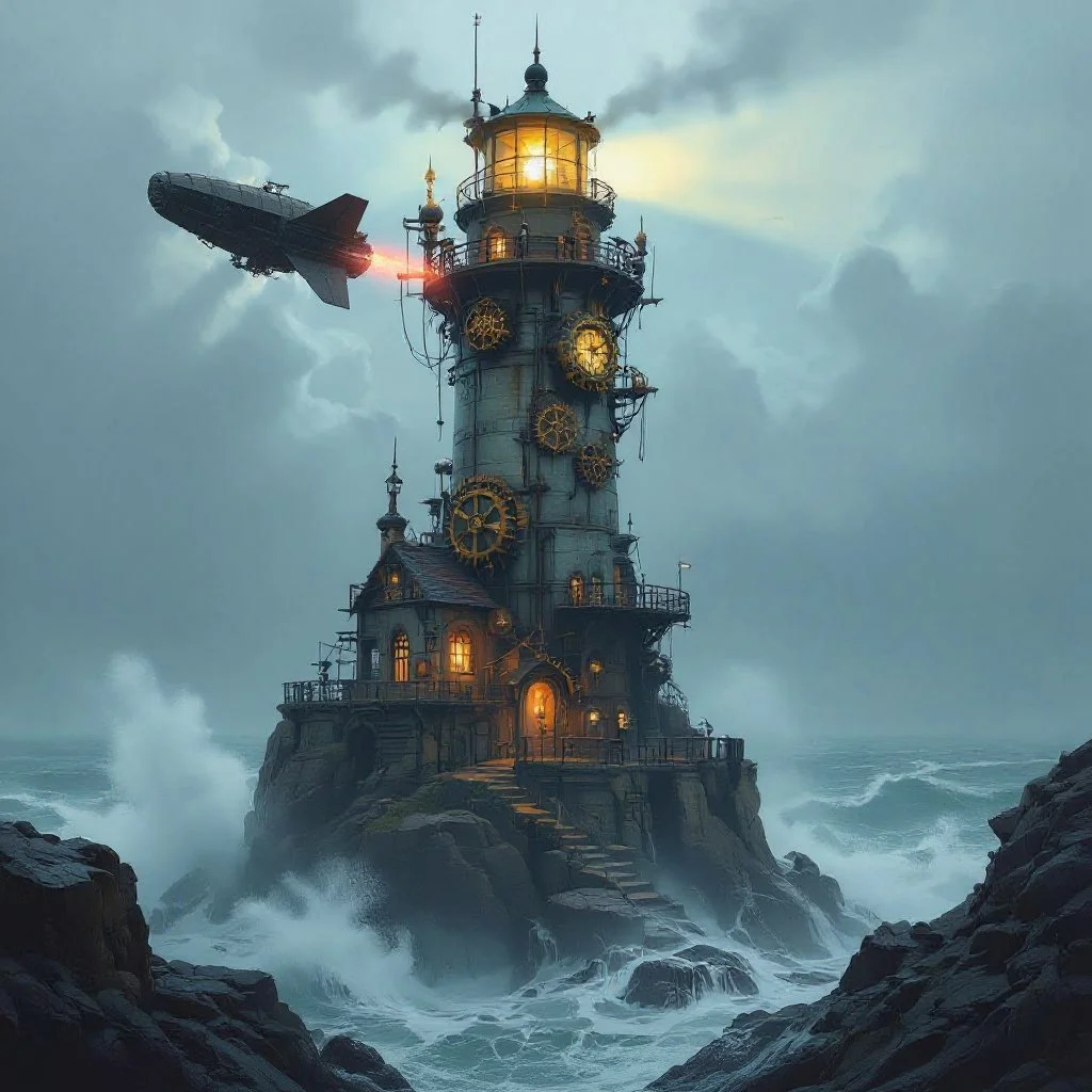 While the isle continues to shake and the sea is forming a tsunami Agrippa takes off back home in his small vessel.