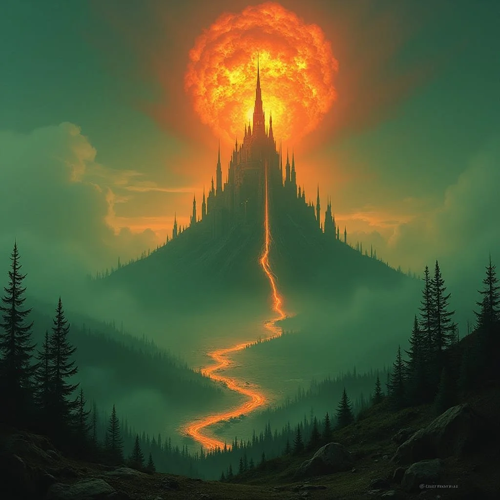 ...an orange cloud appears above the citadel. All Angels cover their eyes as the light is too intense.
