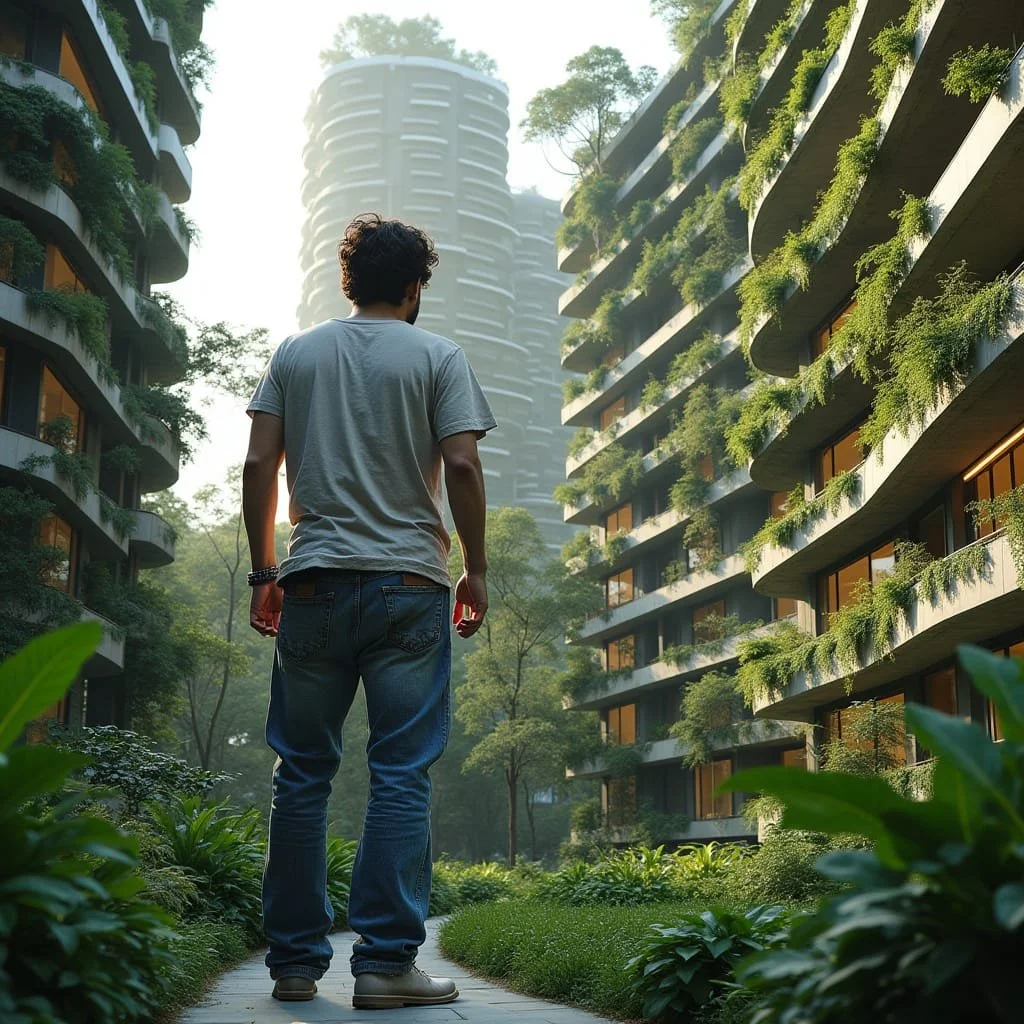 After Max parked his car, he takes a walk around the neighborhood. It is quite a contrast with his normal environment.. "Damn, this lady is rich."