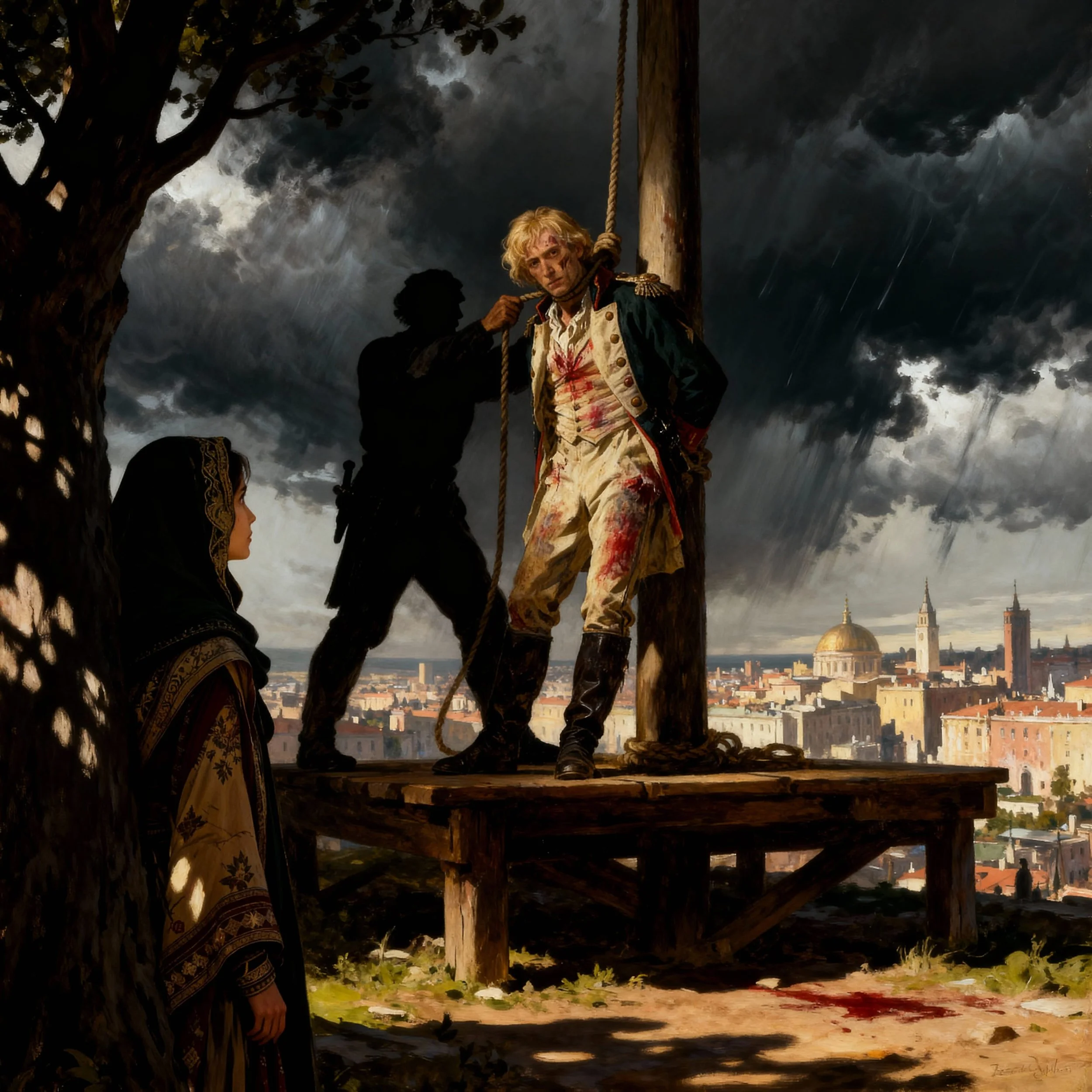 There were no people to watch the event, no one to even give his death any notion, apart from this one woman in the shadow of a tree. Neo's death had been avenged, but the sorrow was still there.