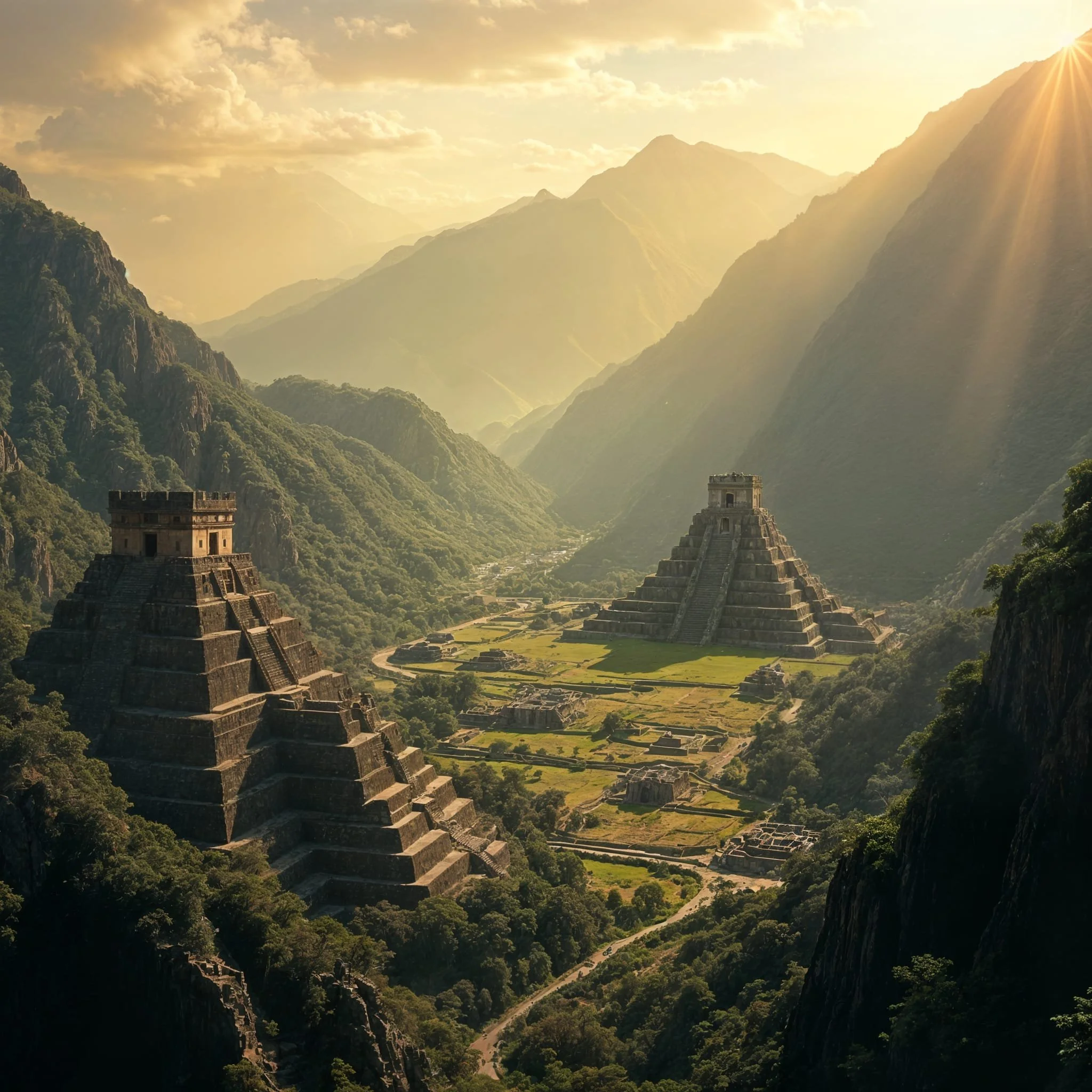 They didn't have to wait long. At one point, they rounded a bend around a mountain and saw two majestic structures in the middle of the landscape.