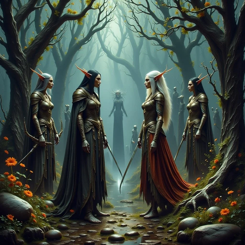 The tensions were so high that other wood creatures came out of their hiding places to witness what was going on.