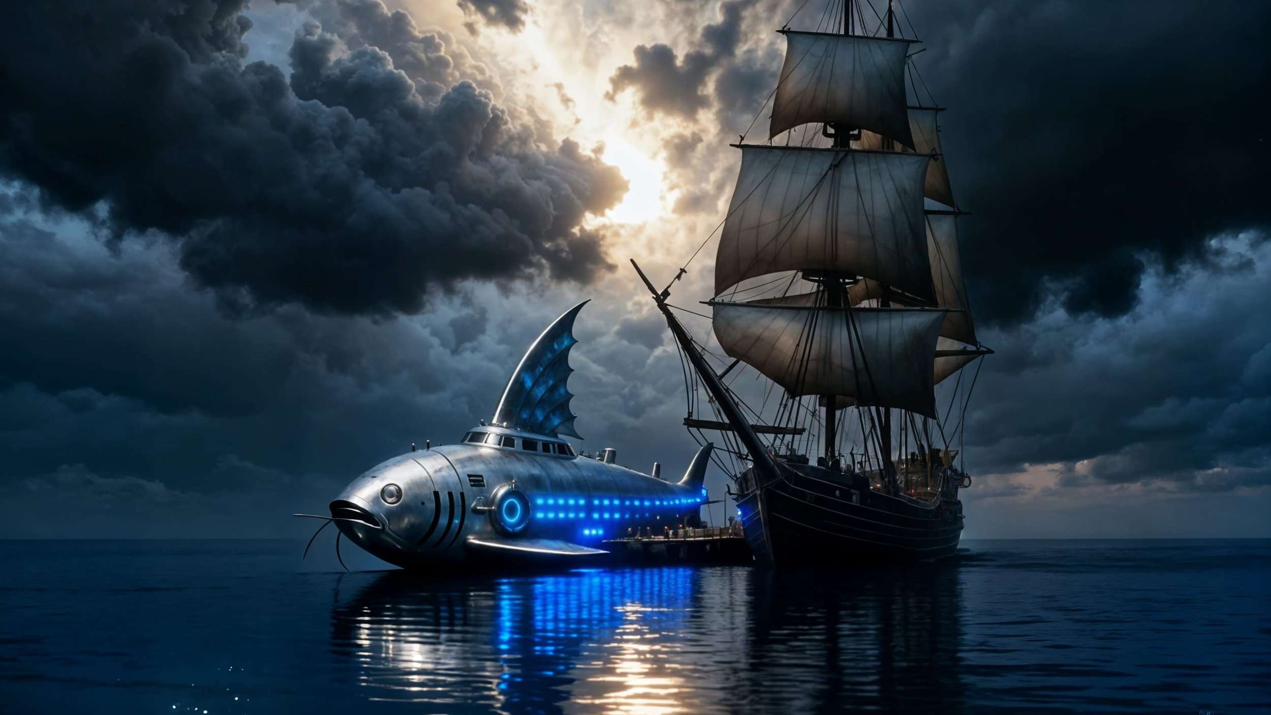 After the first disbelief of the Inconstant's crew the Fish as MacDonald called the submarine was docked.