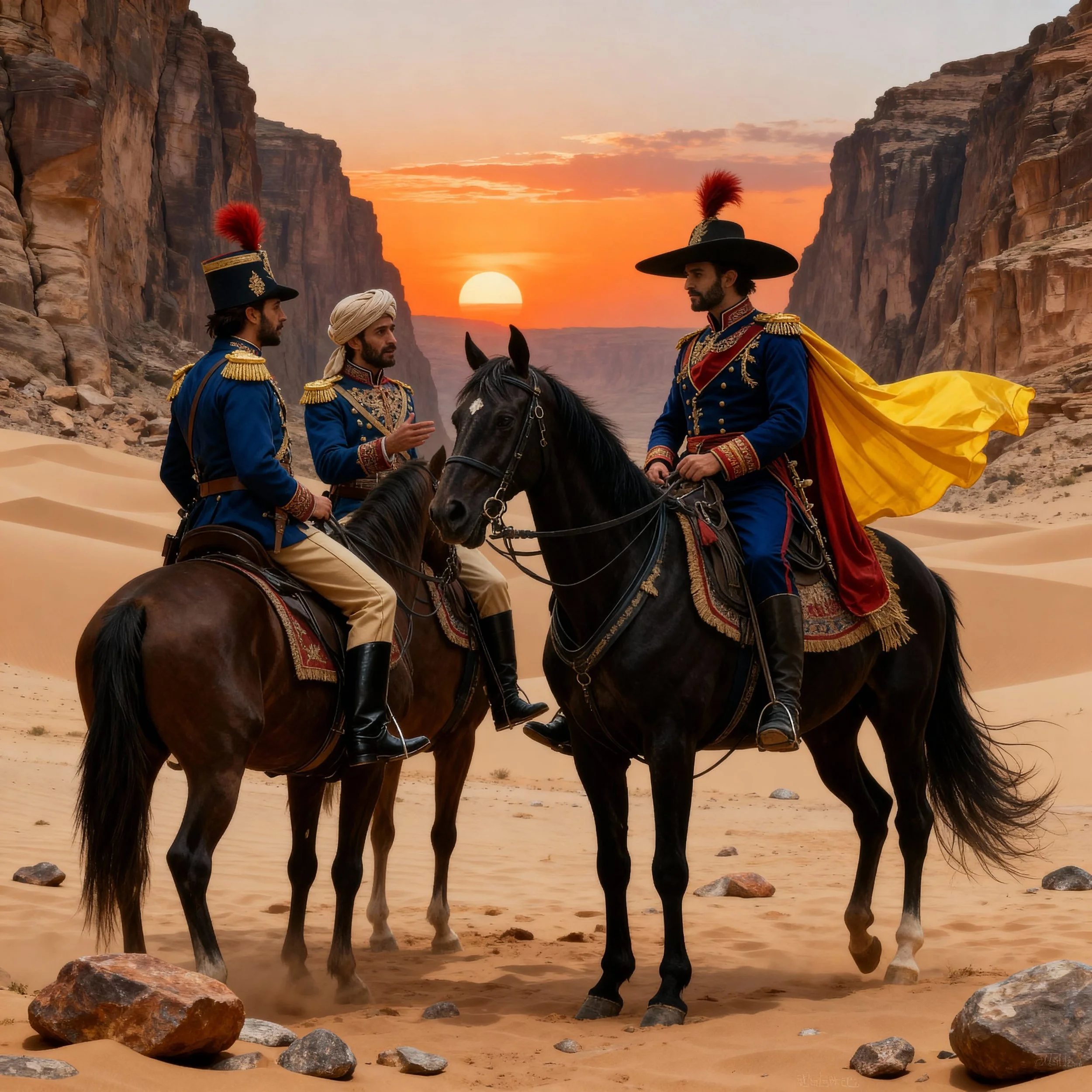 Mecenas and Eau d'Auger were assigned to the center of the canyon and send their troops to whatever side needed them.