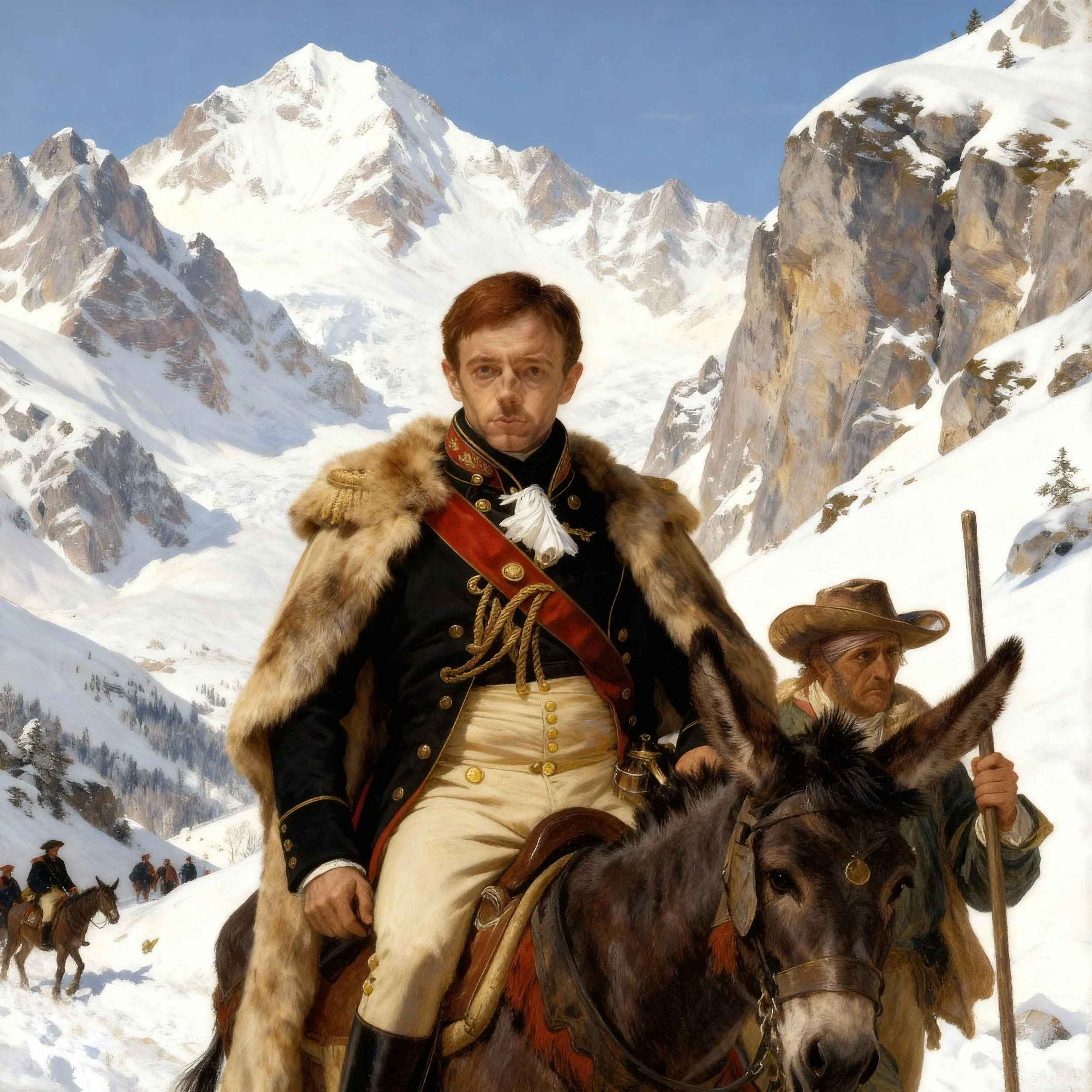 After learning the fate of his horse, Neo was inconsolable. It soon became also clear that no extra horses were available, so Neo was forced to continue his journey on one of the guides' donkeys.
