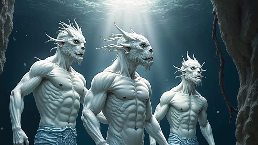 Appalled by their lack of self-control, they repeated their message in a milder tone: "We must take over the dry lands. Find ways to breathe there, and tell us who or what lives there."