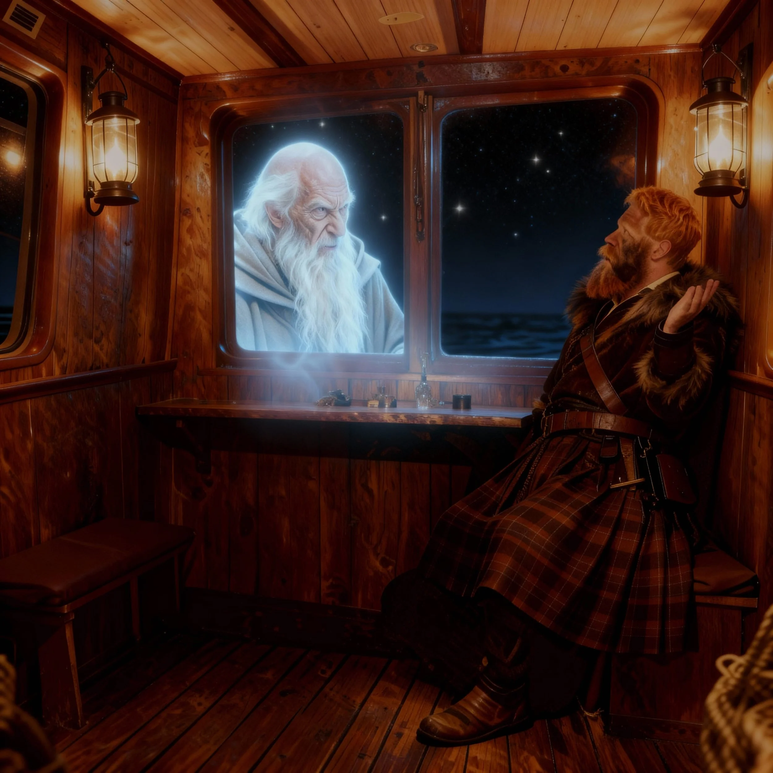 "Time to destroy this accessory and end this feud over it. Now remember, I created an illusion to get them pants....in a couple of minutes you will fall asleep, and probably wake up somewhere else. Hopefully in a not too dramatic environment. See you