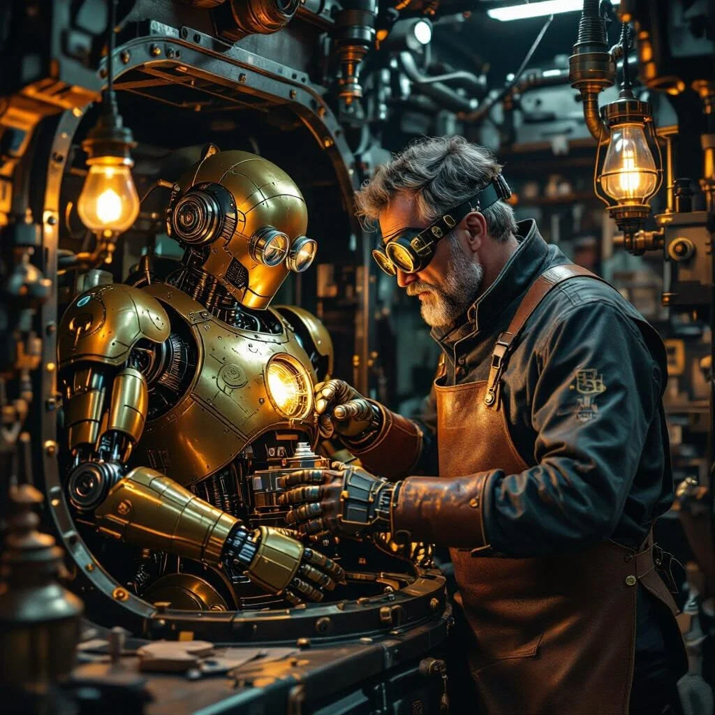 Inside - hidden from prying eyes - Ghuepecco is fully occupied by the production of his robot suits. The undersea uranium will be delivered any day now.