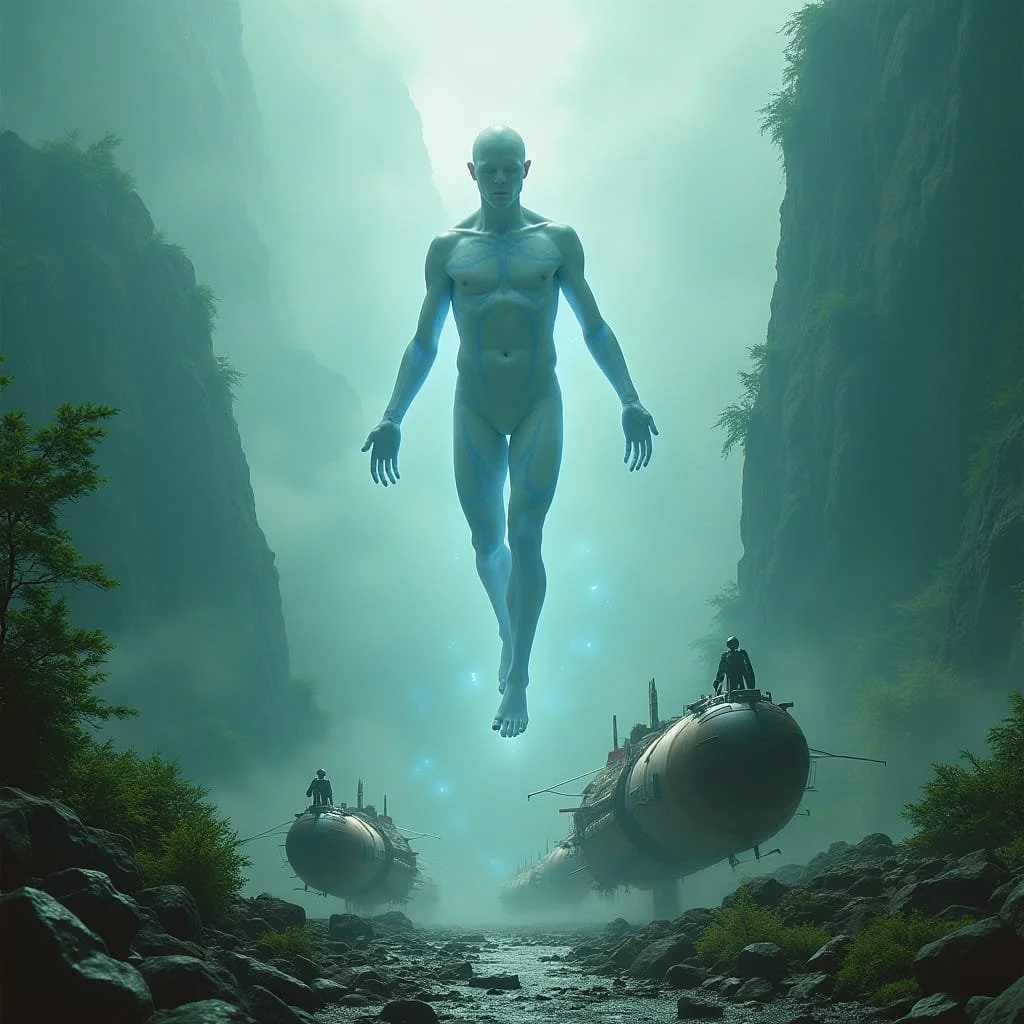 On the second day they appear for the non-believers. People with a firm believe in science and technology and no or little room for the supernatural. Again a Gorgon appears for a few seconds, then disappears without saying a word.