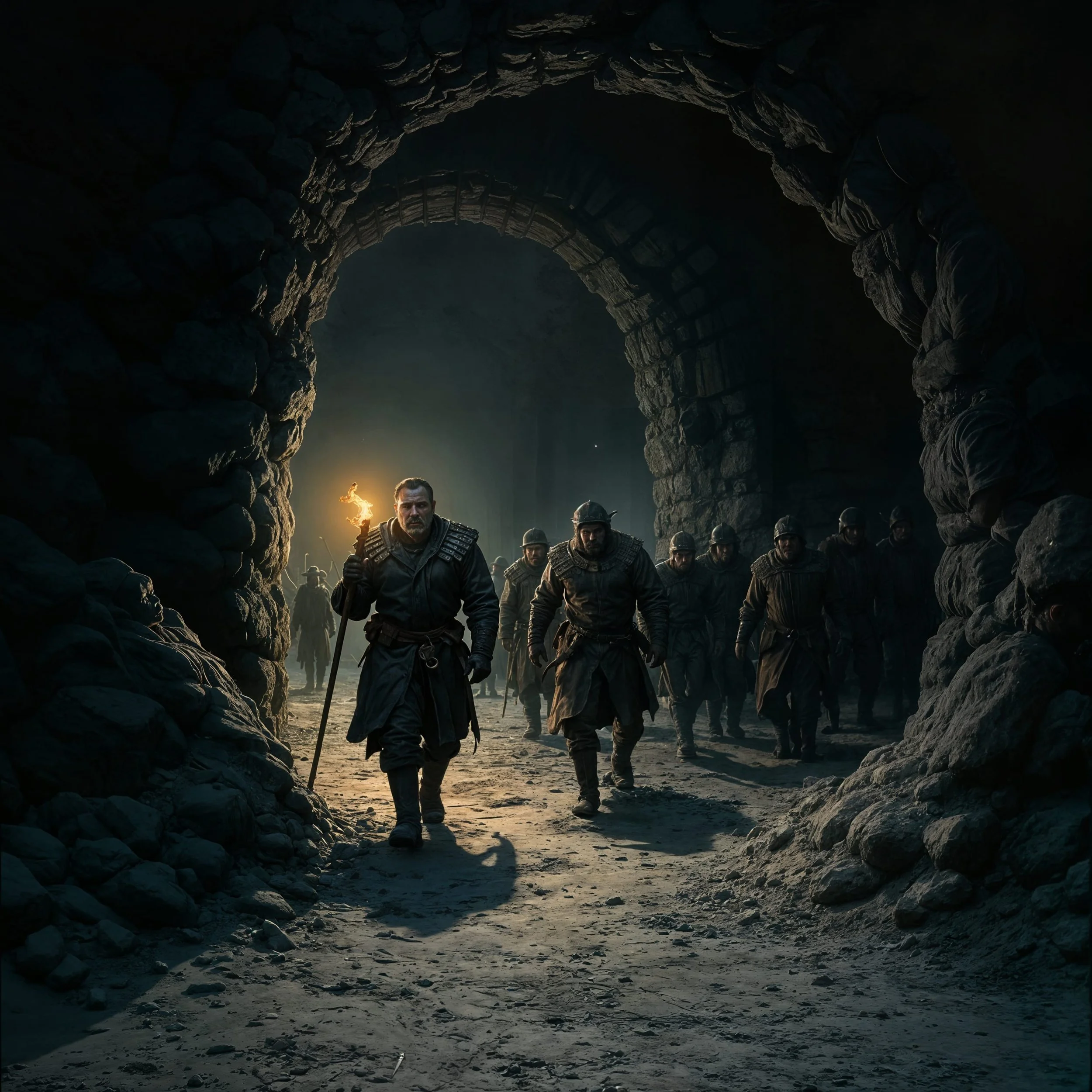 The next morning, there was astonishment in the mines when the night shift wasn't rotated. The slaves working there hesitantly and cautiously made their way to the exit.