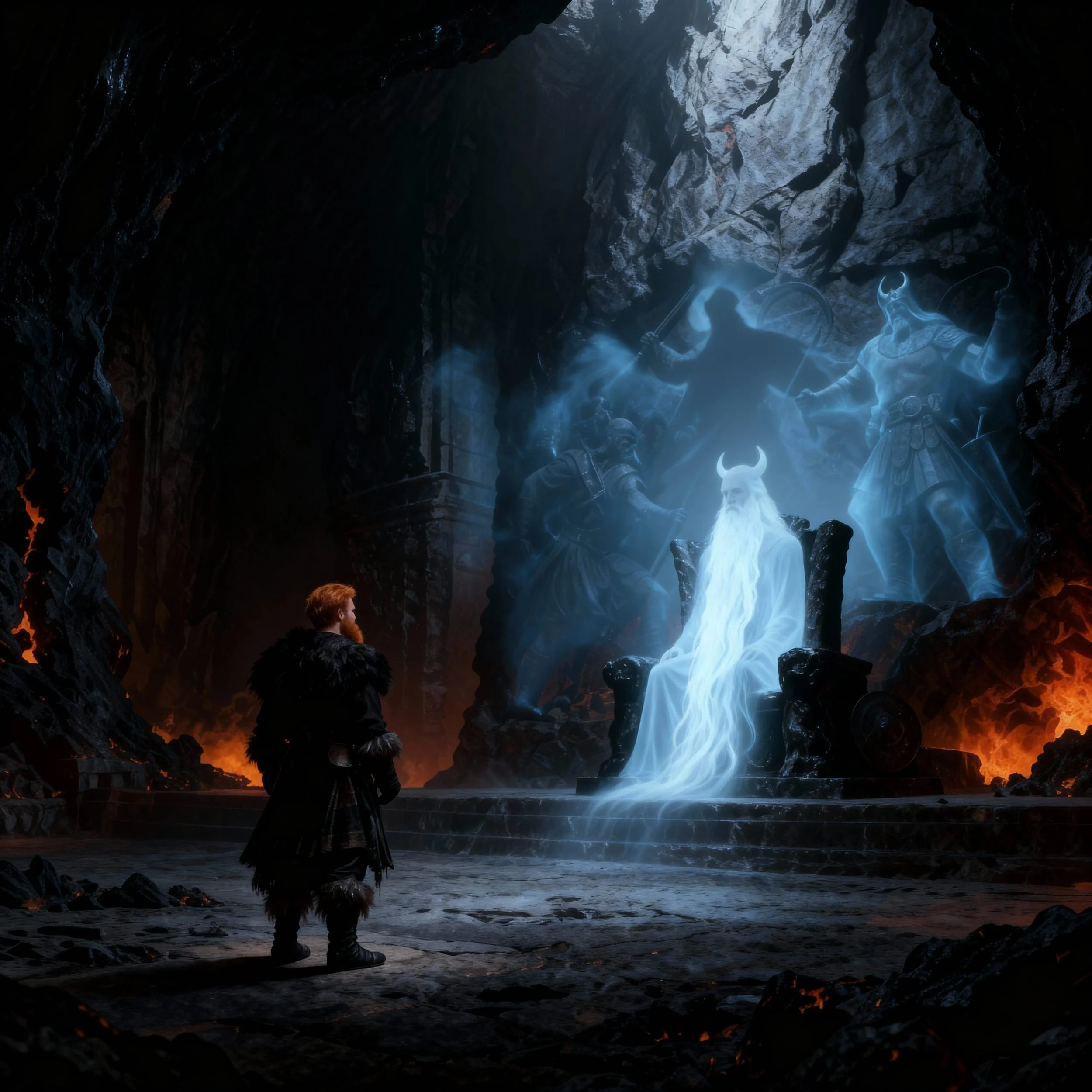 "These were once true men and warriors", the old man said while the relief came alive. "And if you truly are the man who is supposed to send us in oblivion. I dare you to get passed this hall."