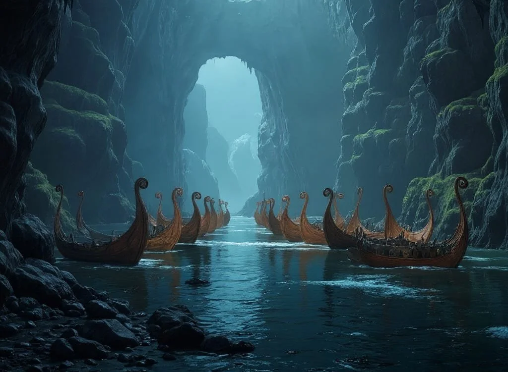 In a hidden cave in the cliffs lay an ancient collection of longships, dating back to the time when the elves were true nomads. They were perfectly maintained and plentiful. Isolde needed nothing more, and her decision was now made.