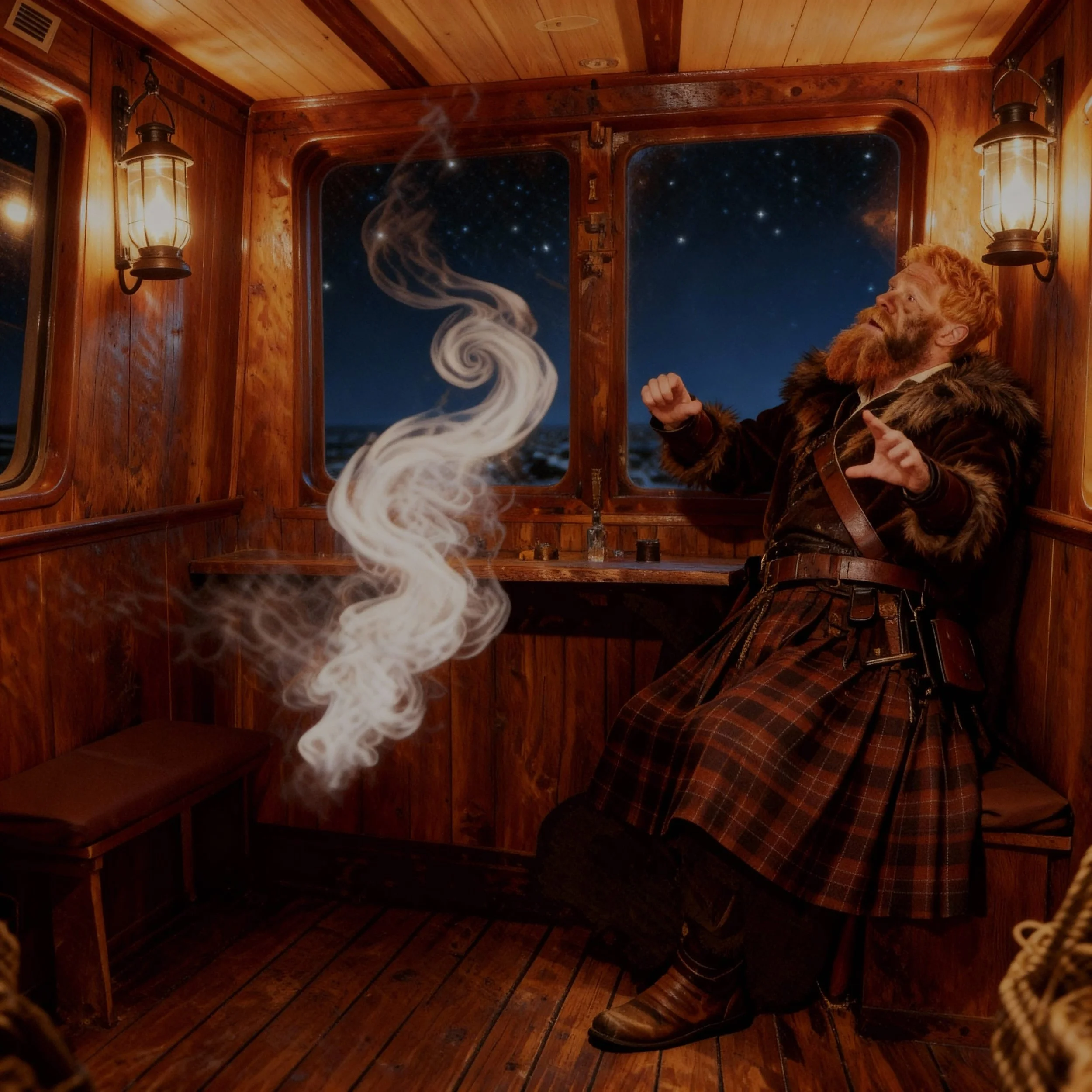 At the same moment Murat and the trousers went out in smoke.....literally. Causing MacDonald almost a heart attack.